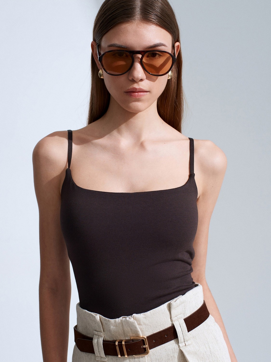 Dilvin 21200 Bra-Free Askılı Top-Ekru görsel 8