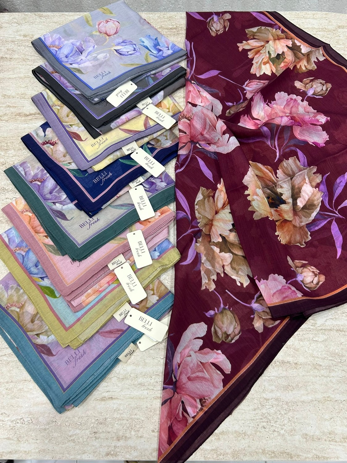 Zeylin Belli Fresh Rozy Eşarp 5286-26 görsel 2
