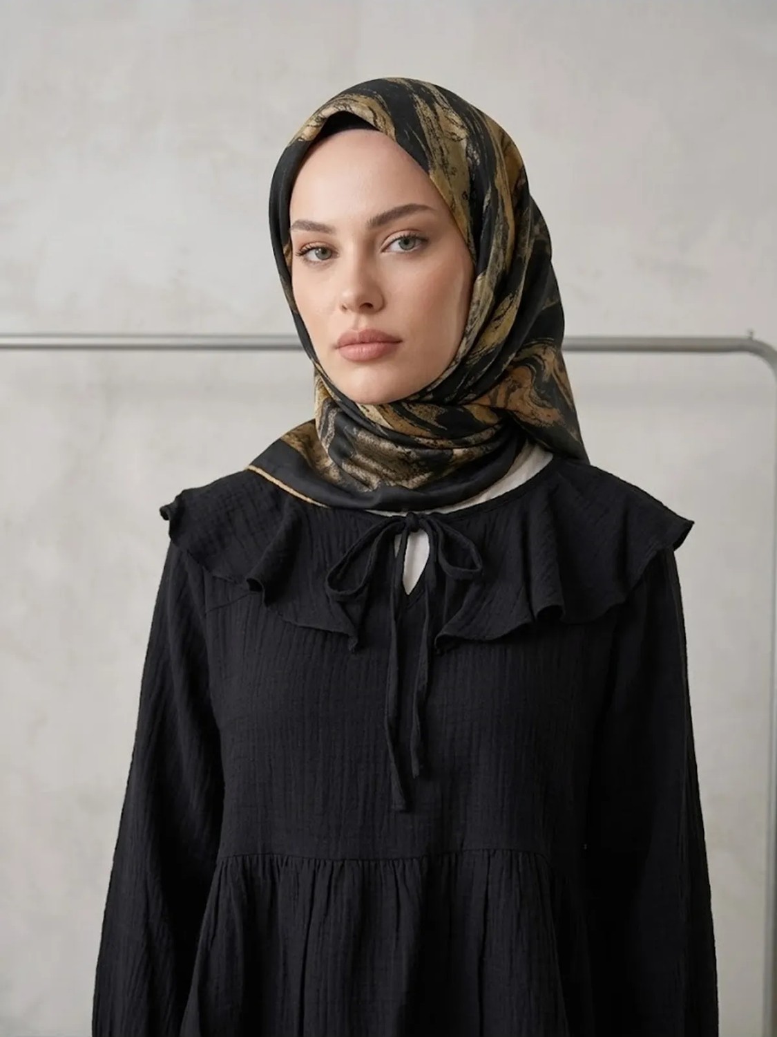 Foremia Yaka Bağlamalı Tunik-Ekru - görsel 8