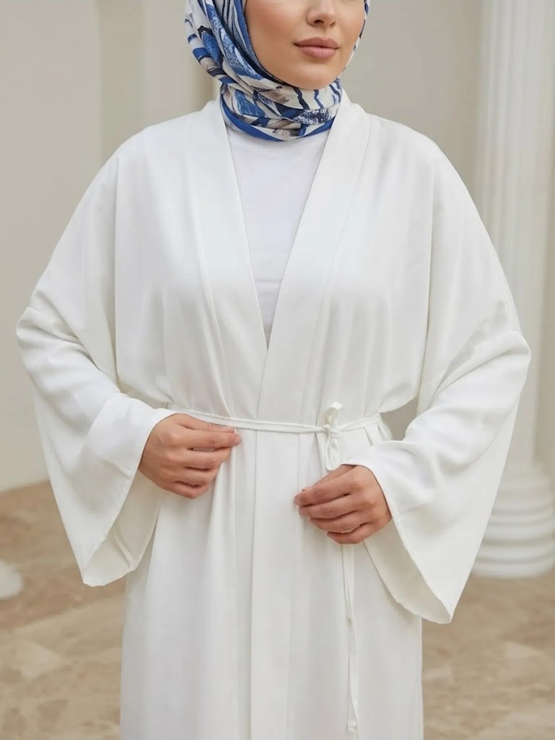 Miostil Kimono Uzun Dubai Hırka-Siyah görsel 5