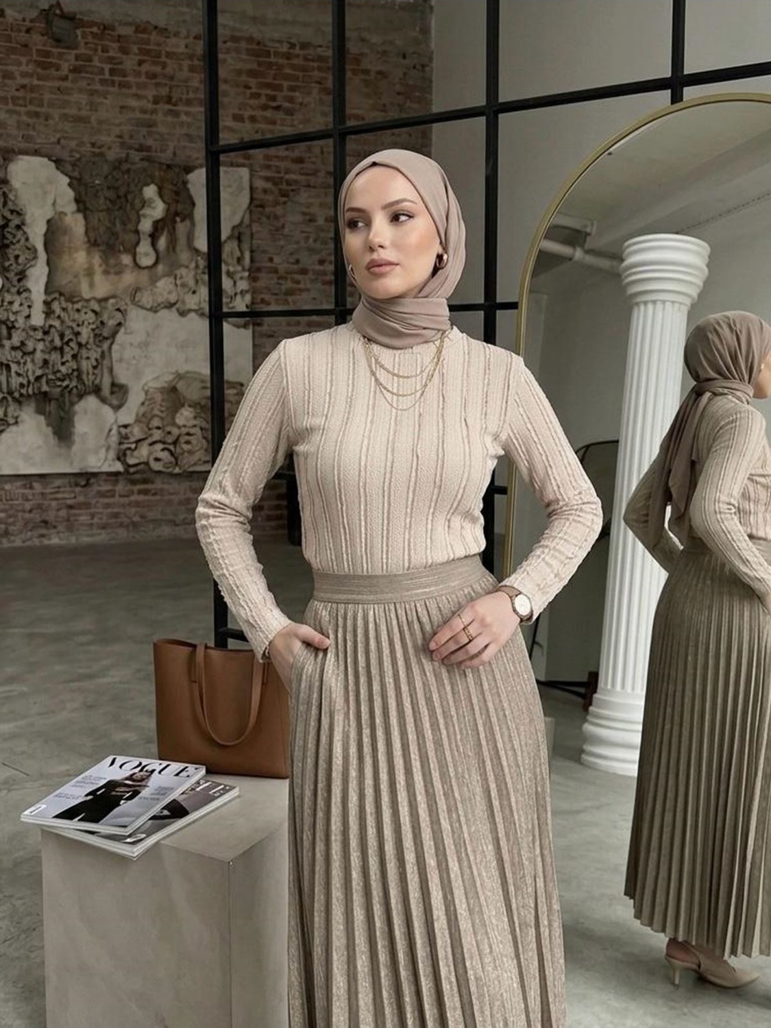 Miostil Bisiklet Yaka Fırfır Bluz-Bordo görsel 6