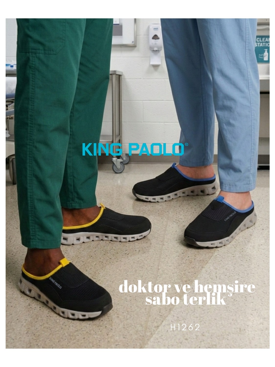King Paolo H1262 Sanderland - Siyah - Sarı - Erkek Sandalet görsel 5
