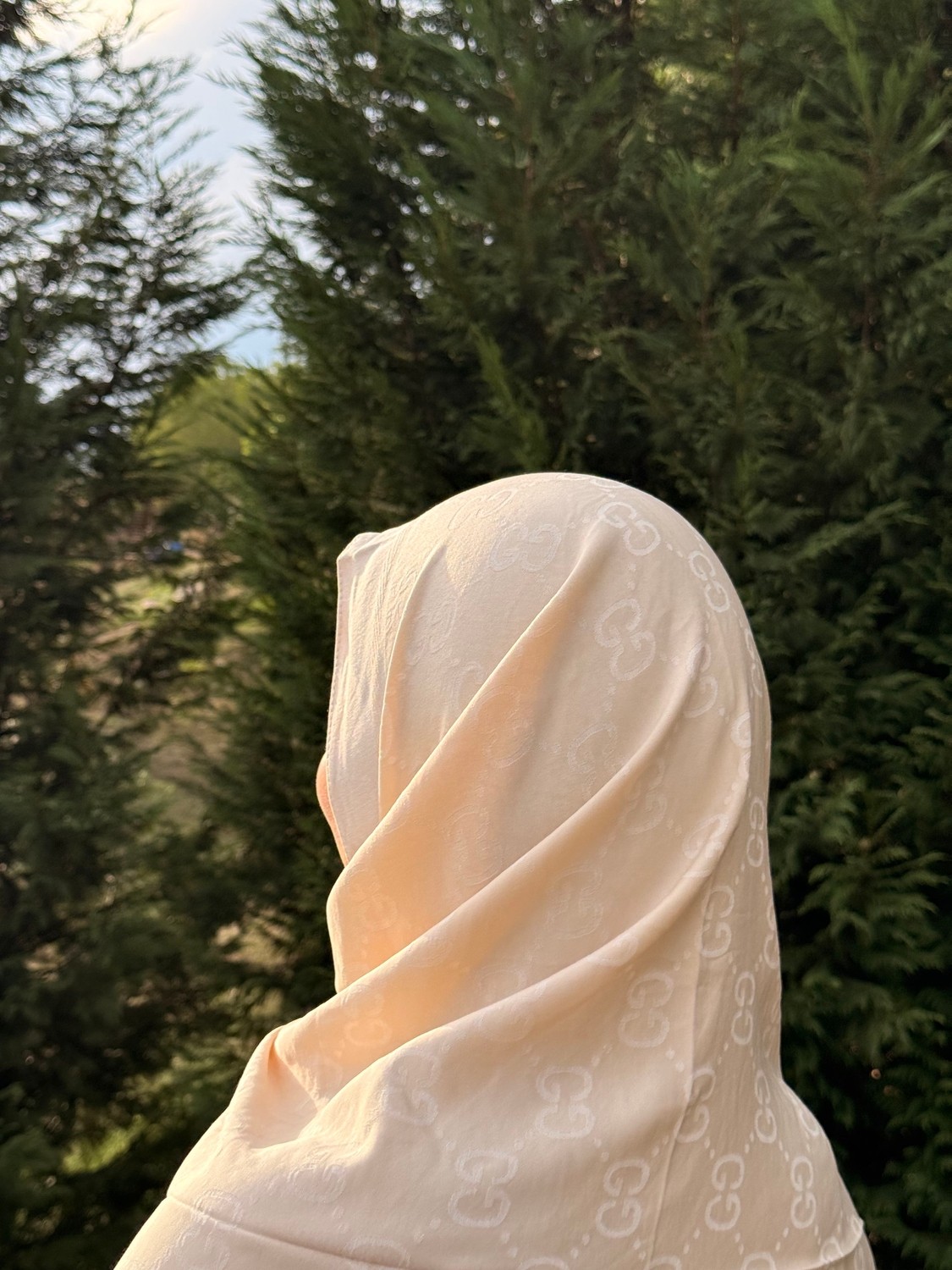 İrade İpek Kum Beji G Desen Eşarp görsel 2