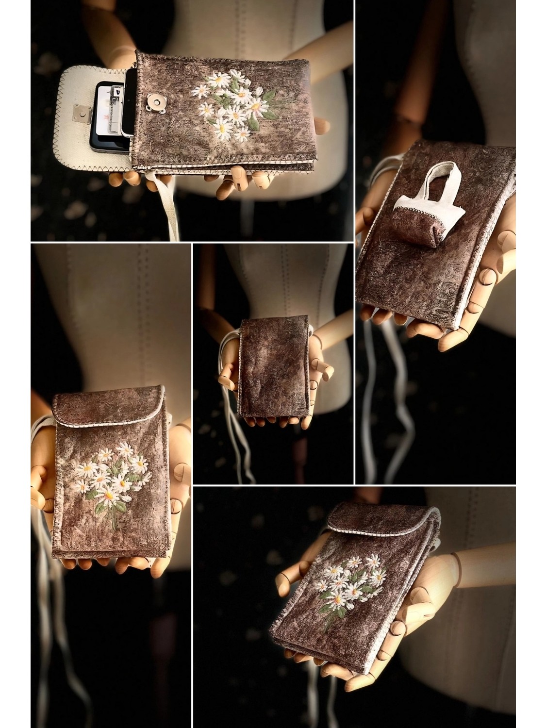 Ggart Handmade Meadov Nakış Işlemeli Telefonluk, Telefon Çantası V10 görsel 2