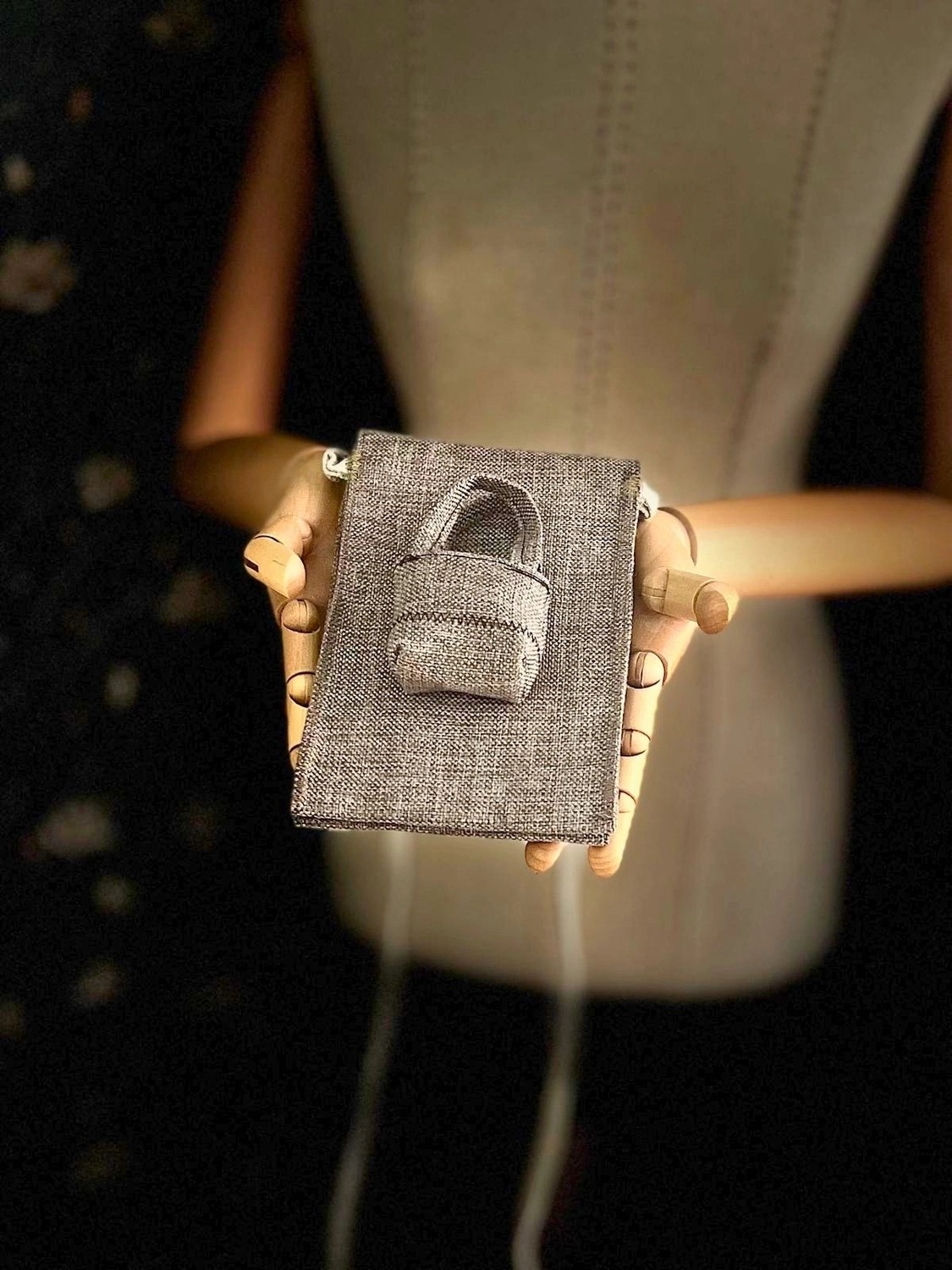 Ggart Handmade Meadov Nakış Işlemeli Keten Telefon Çantası, Telefon Kılıfı V76 görsel 7