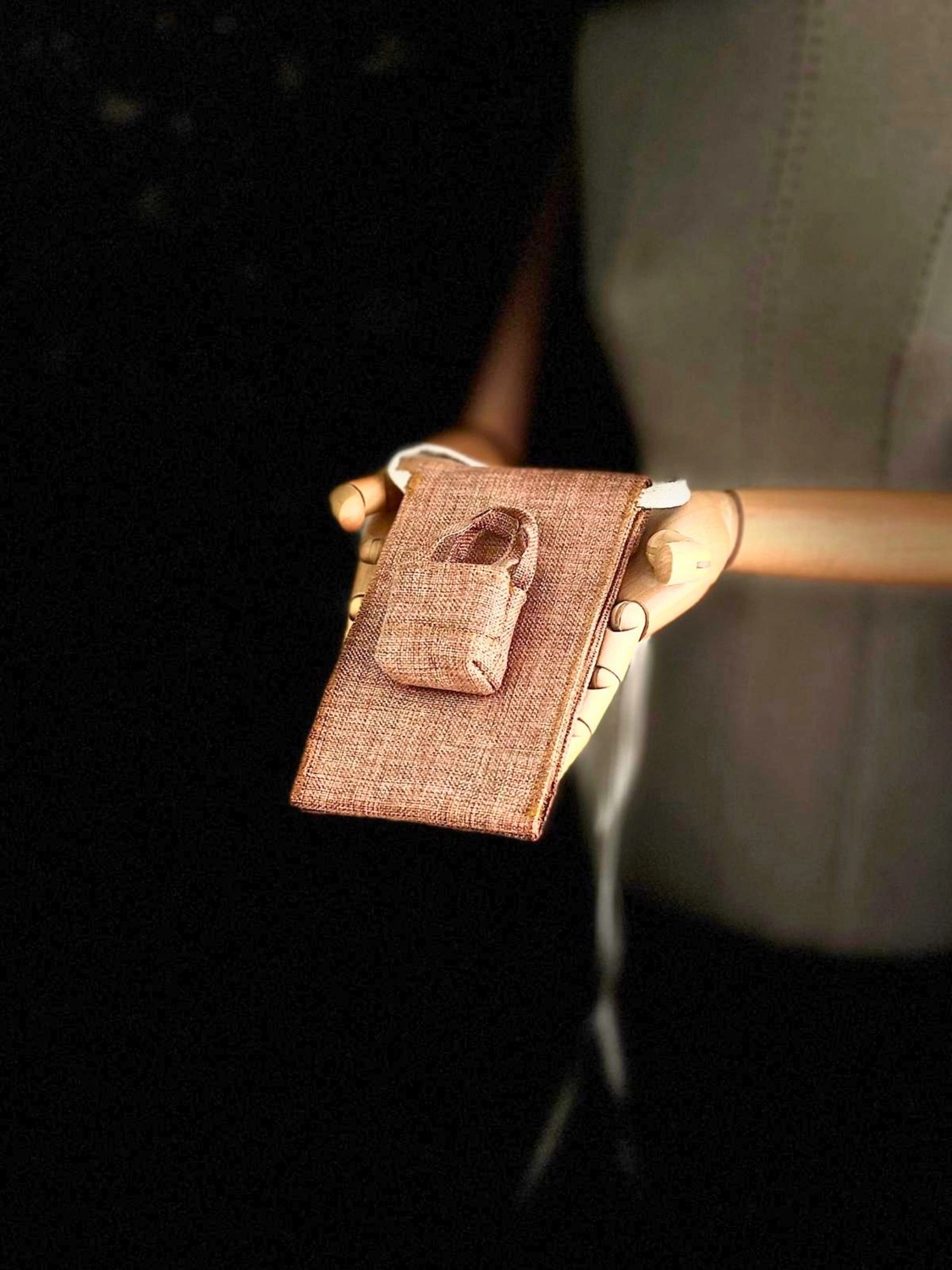 Ggart Handmade Meadov Nakış Işlemeli Keten Telefon Çantası, Telefon Kılıfı V46