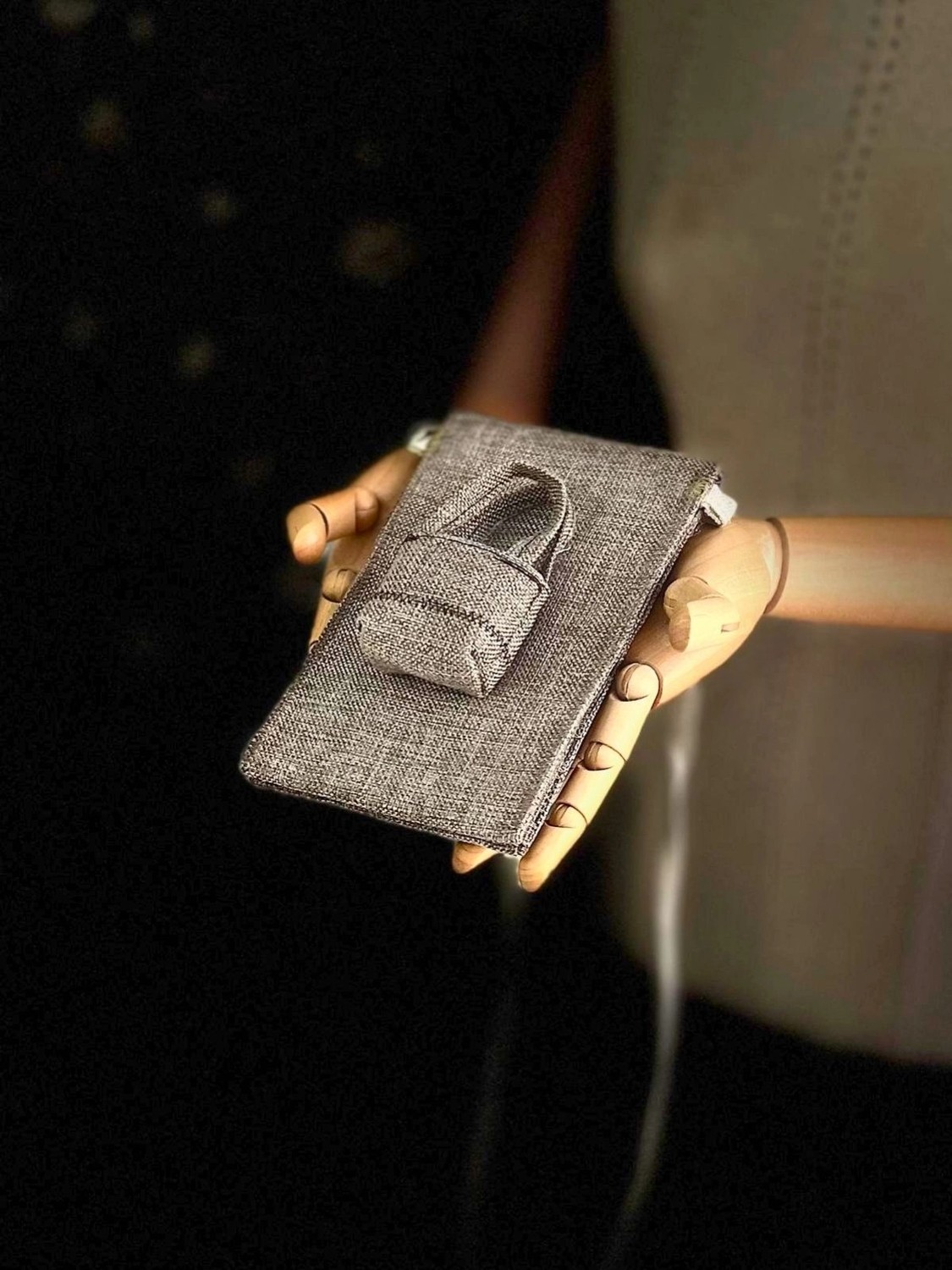 Ggart Handmade Meadov Nakış Işlemeli Keten Telefon Çantası, Telefon Kılıfı V46 görsel 6