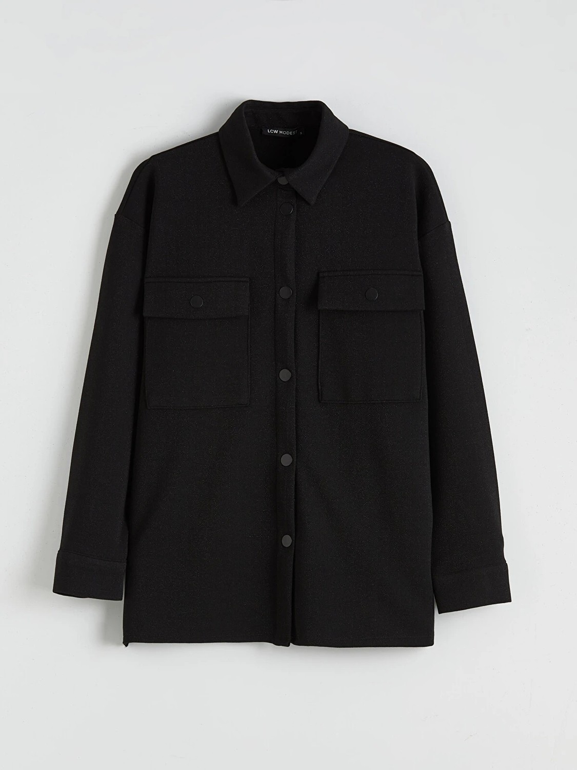 LC Waikiki Yeni Sezon Parlak Dokulu Oversize Kadın Gömlek Tunik görsel 5