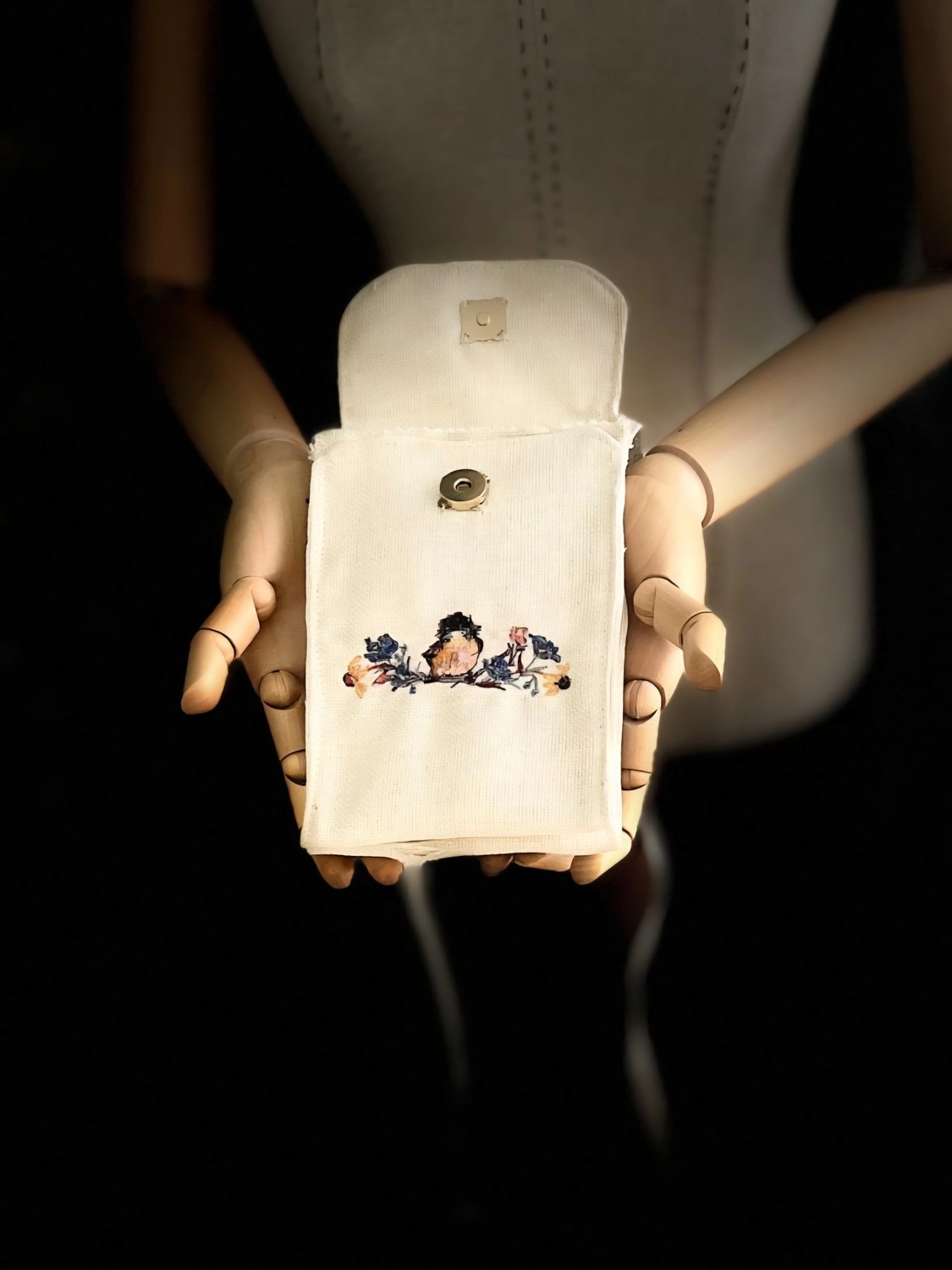 Ggart Handmade Meadov Nakış Işlemeli Keten Telefon Çantası, Telefon Kılıfı Artv3 görsel 5