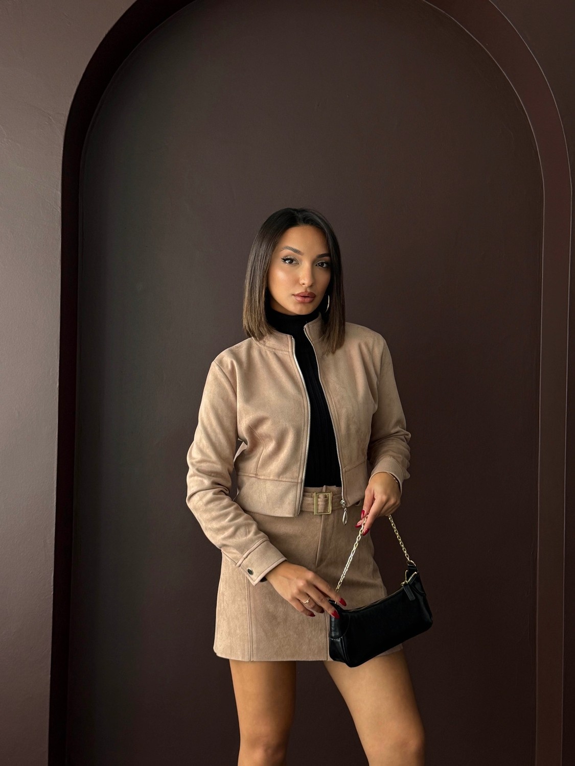 Very Moda Kemerli Etek | F1801 görsel 3