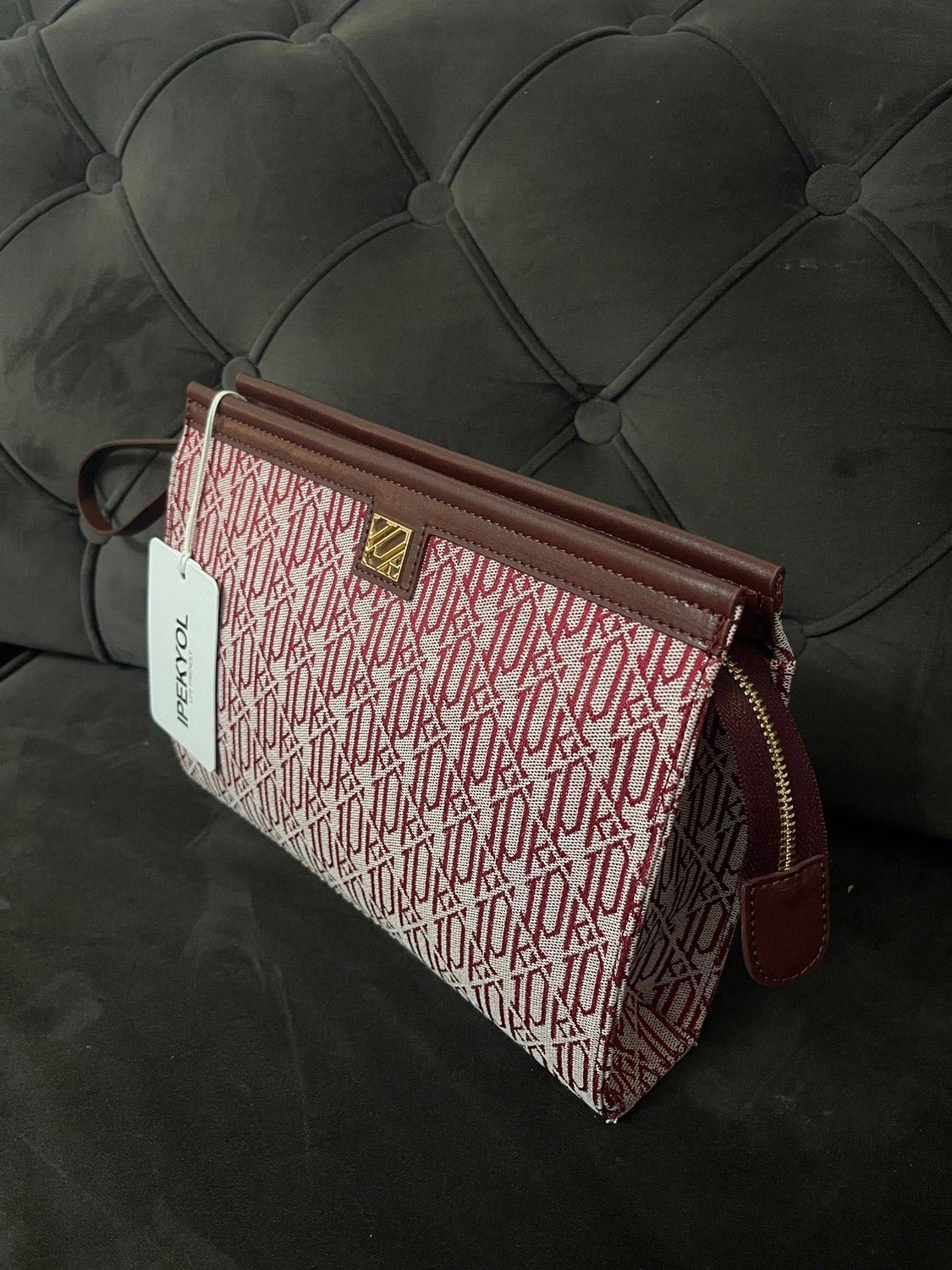 Pazarvia Shop Clutch Monogram Çanta görsel 4