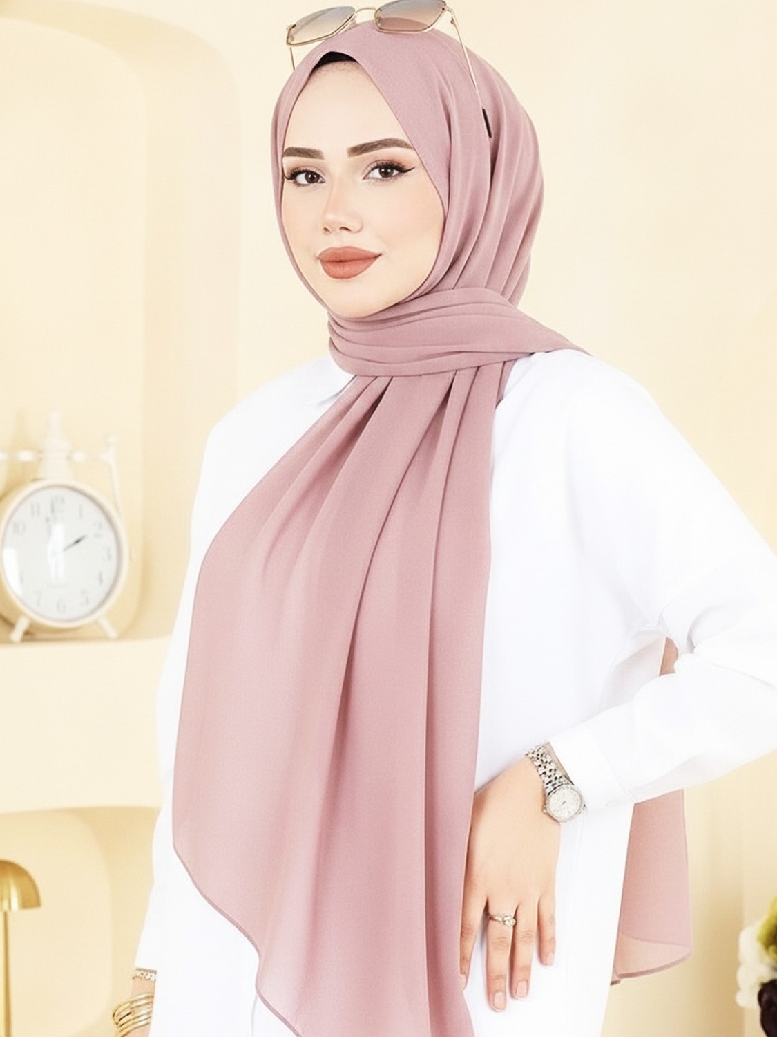Asia Collection Düz Şifon Şal
