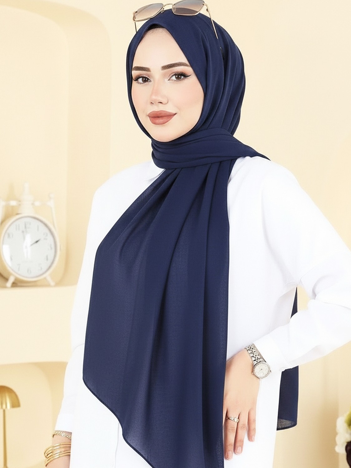 Asia Collection Düz Şifon Şal
