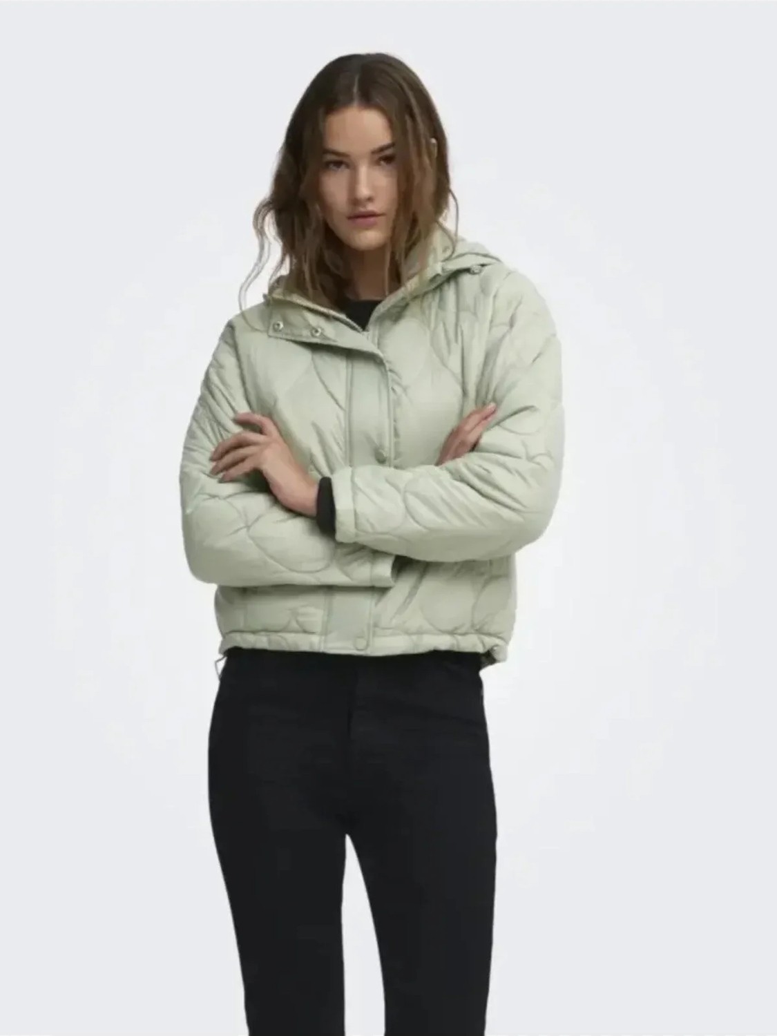Jack & Jones Onltahıa Lw Heart Hood Et cc Otw Kadın Mont 15373691 görsel 3