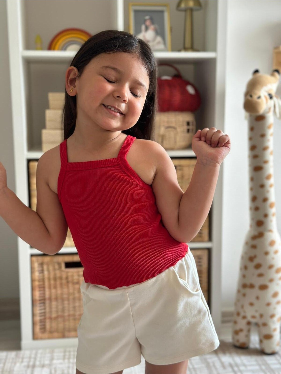 Belirtilmemiş Kırmızı Bebek Krop görsel 3
