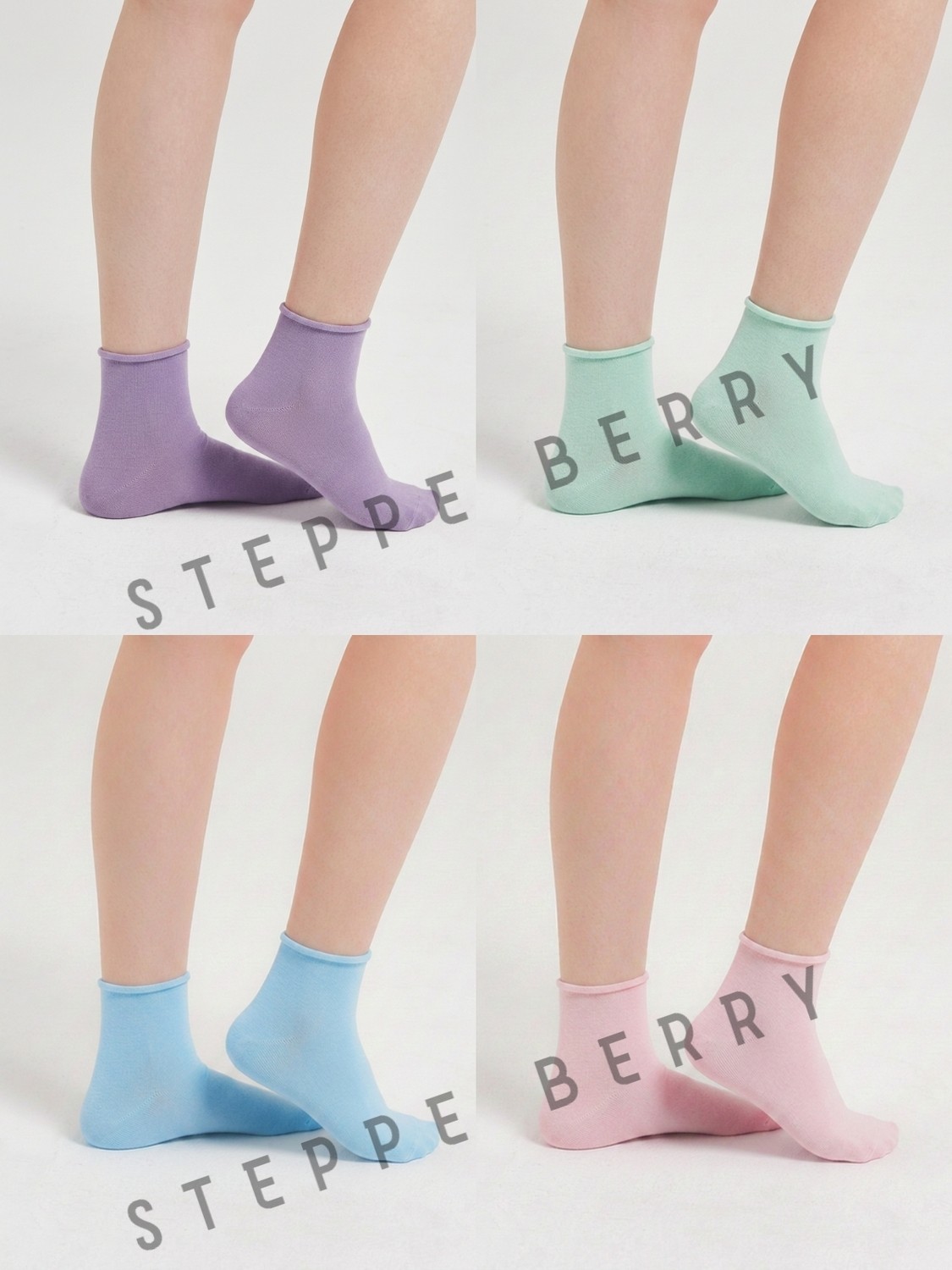 Steppe Berry 4'lü Yeni Sezon Kadın Dikişsiz Soket / Şeker Çorabı görsel 4