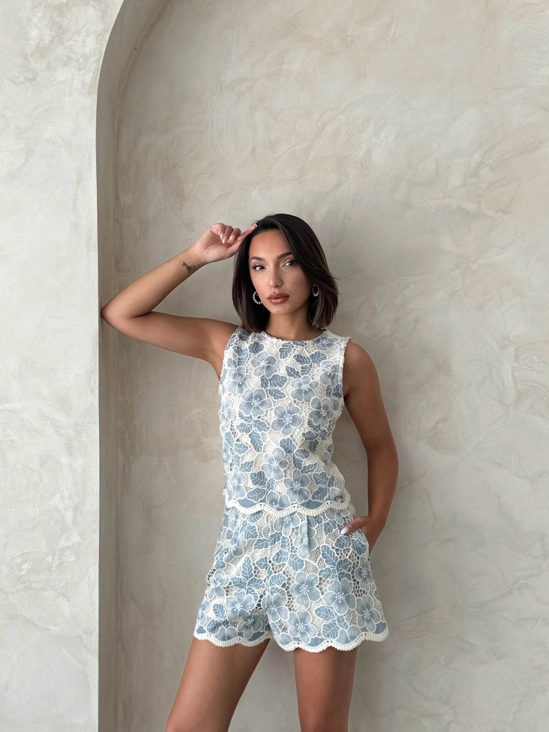 Very Moda Dantel Şort | D2919 görsel 3
