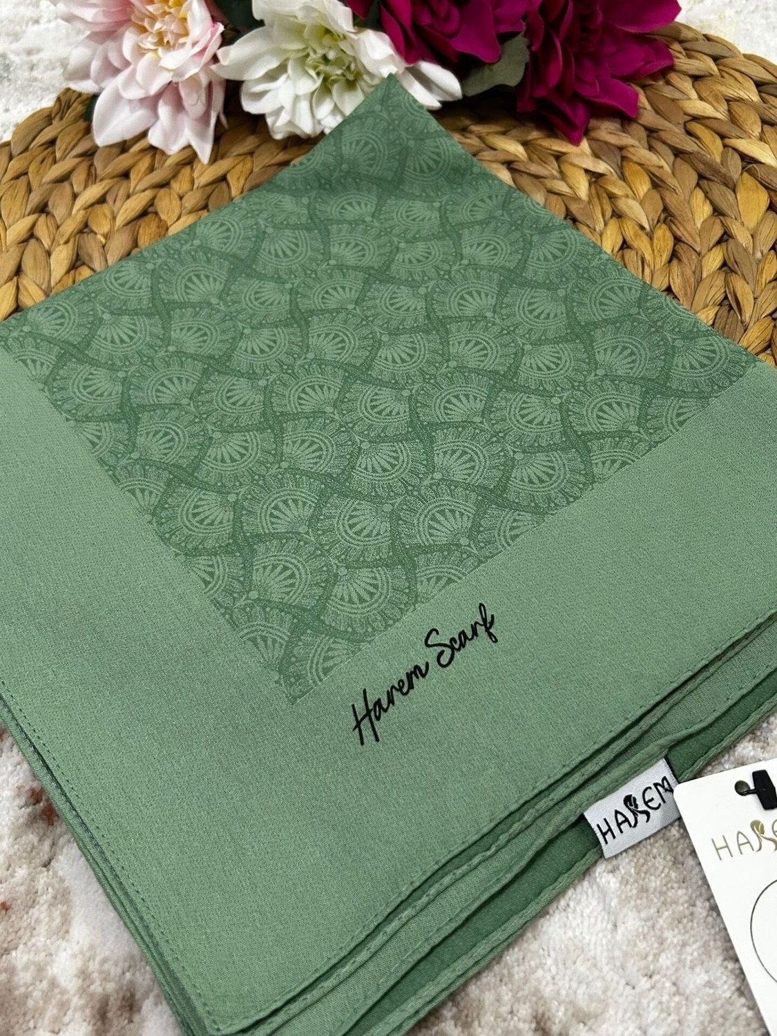 Harem Scarf Gold Sahra Eşarp Yeşil