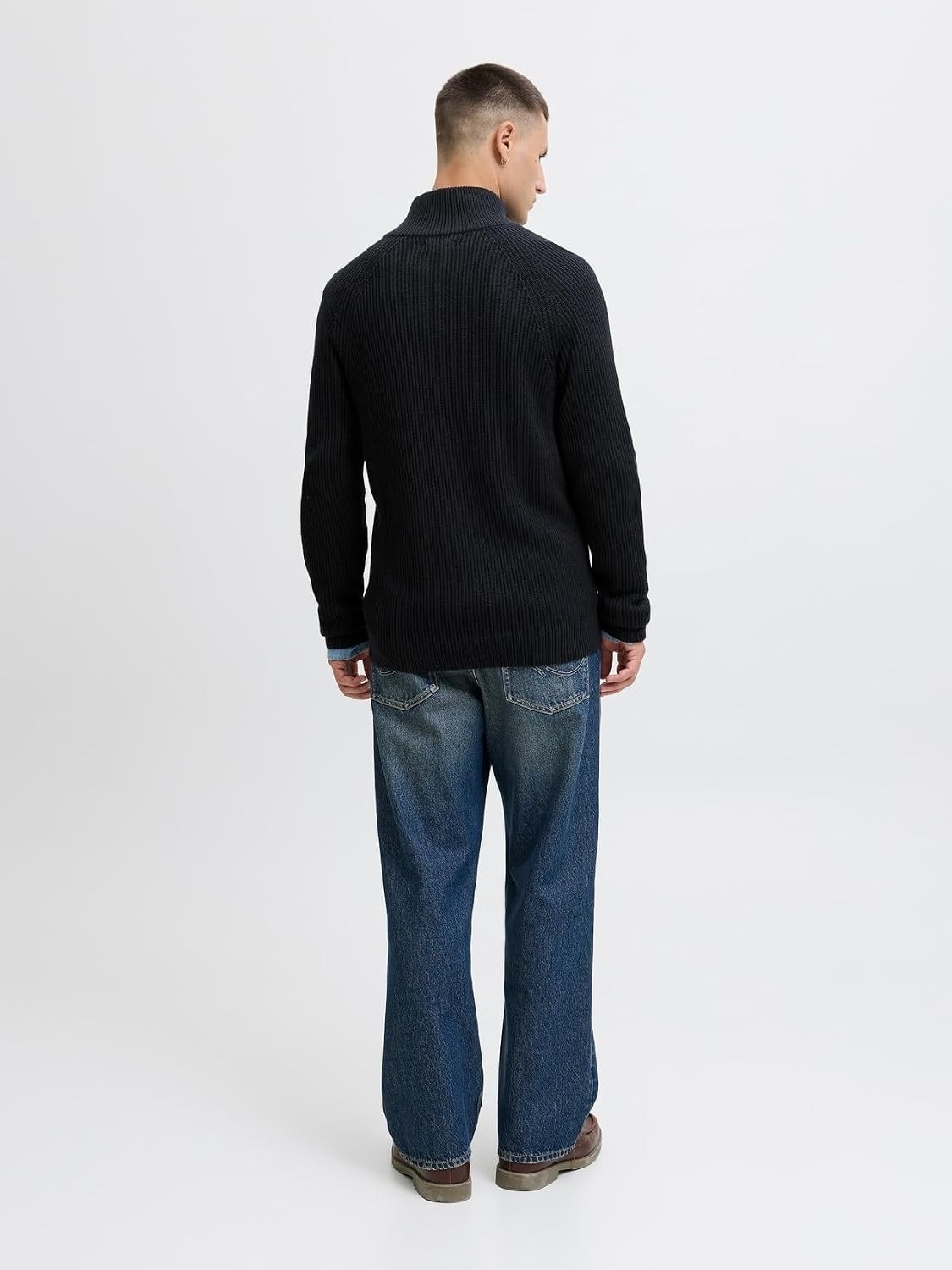 Happy Trend Jack & Jones Jjpannel Knit Zip Cardigan AW25 Jjpannel Knit Zip Cardigan AW25 Erkek görsel 2