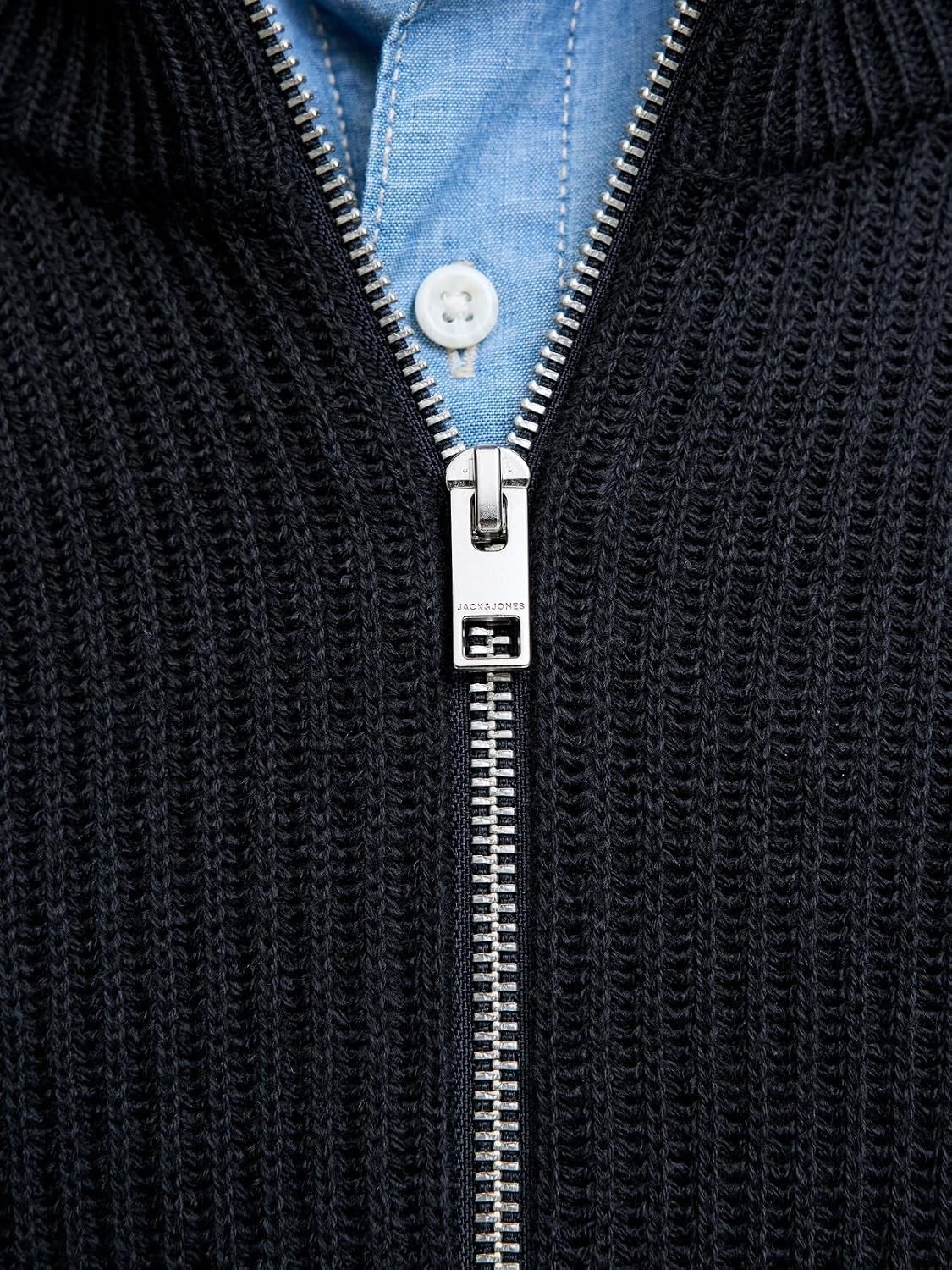 Happy Trend Jack & Jones Jjpannel Knit Zip Cardigan AW25 Jjpannel Knit Zip Cardigan AW25 Erkek görsel 4
