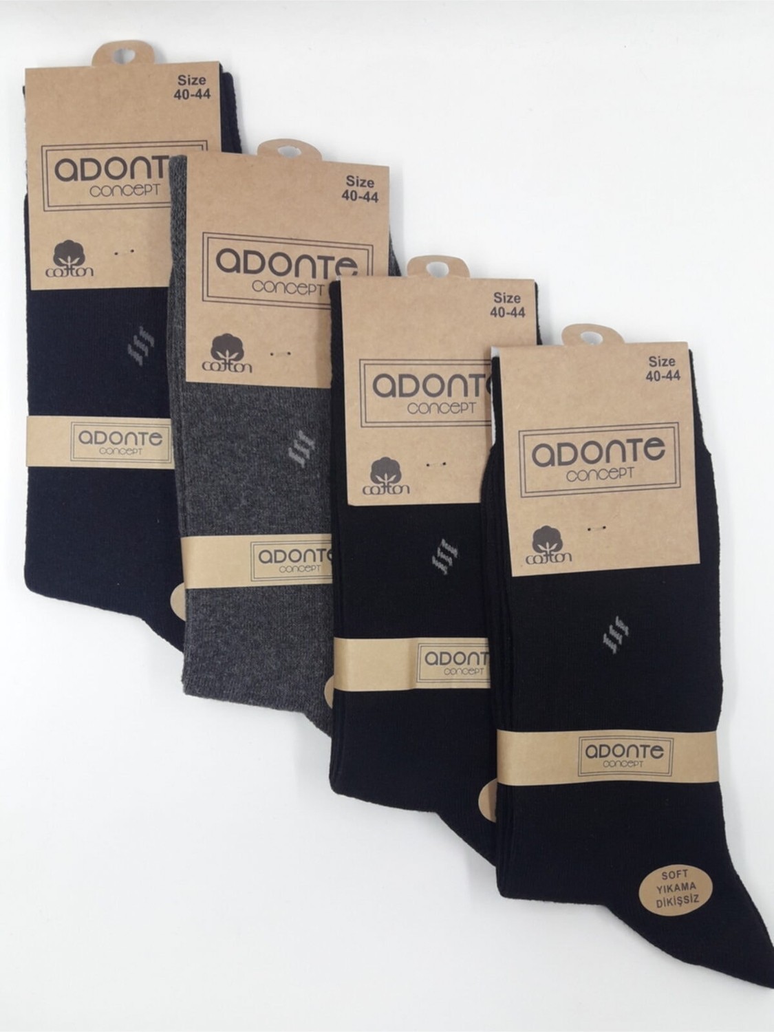 Aonte Adonte Erkek Cotton Çorap 4'LÜ Paket görsel 2