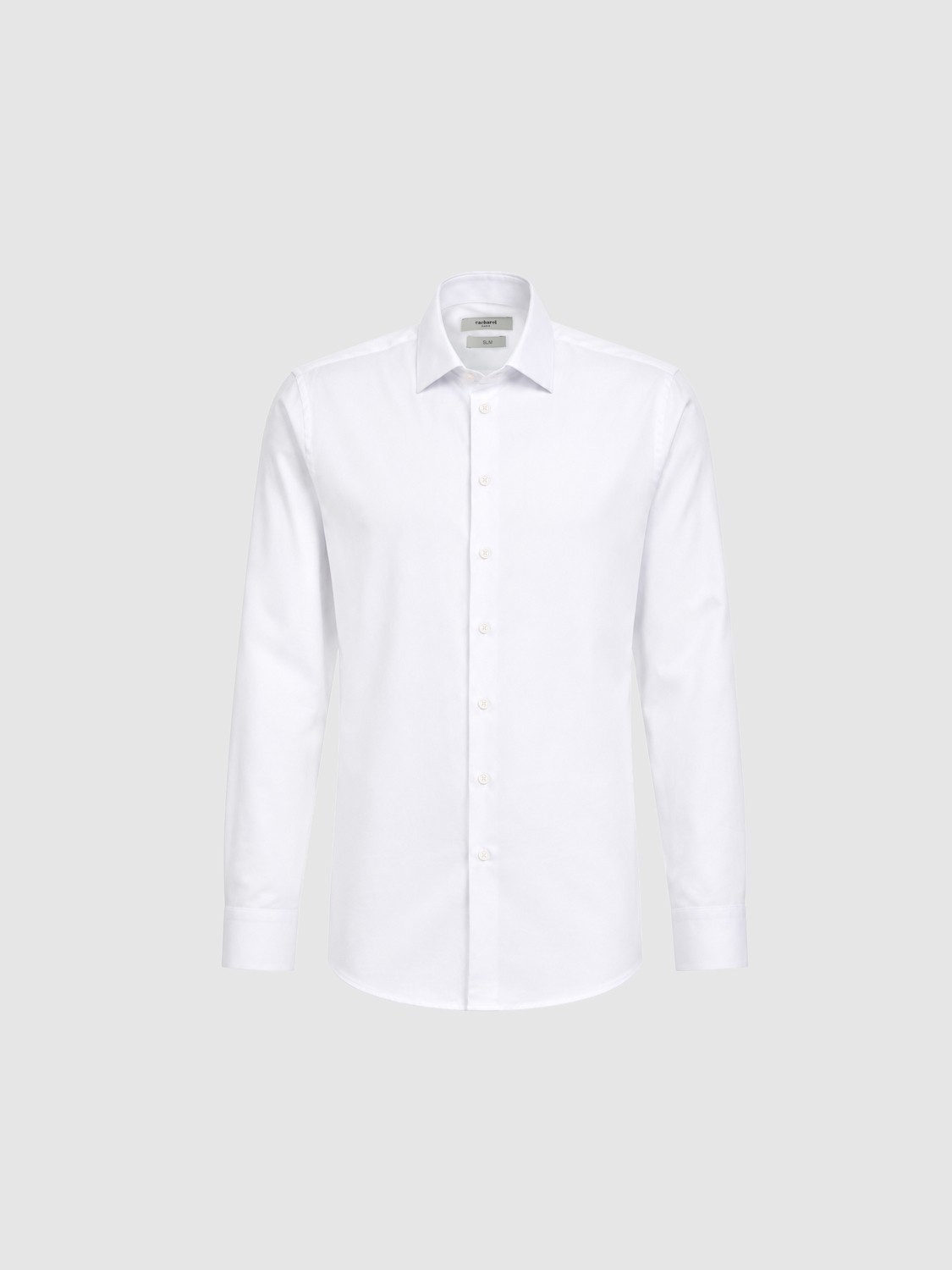 Cacharel Beyaz Slim Fit %100 Pamuk Klasik Yaka Basic Gömlek 50328756 VR013 görsel 7