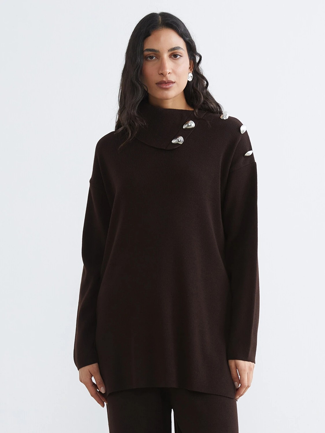 LC Waikiki Yeni Sezon Yarım Balıkçı Yaka Kadın Triko Tunik
