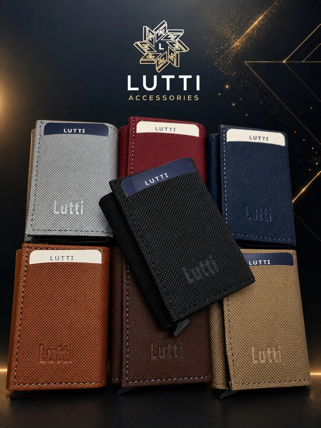 Lutti 7 Adet Ekonomik Renk Renk Mekanizmalı Kartlık Cüzdan