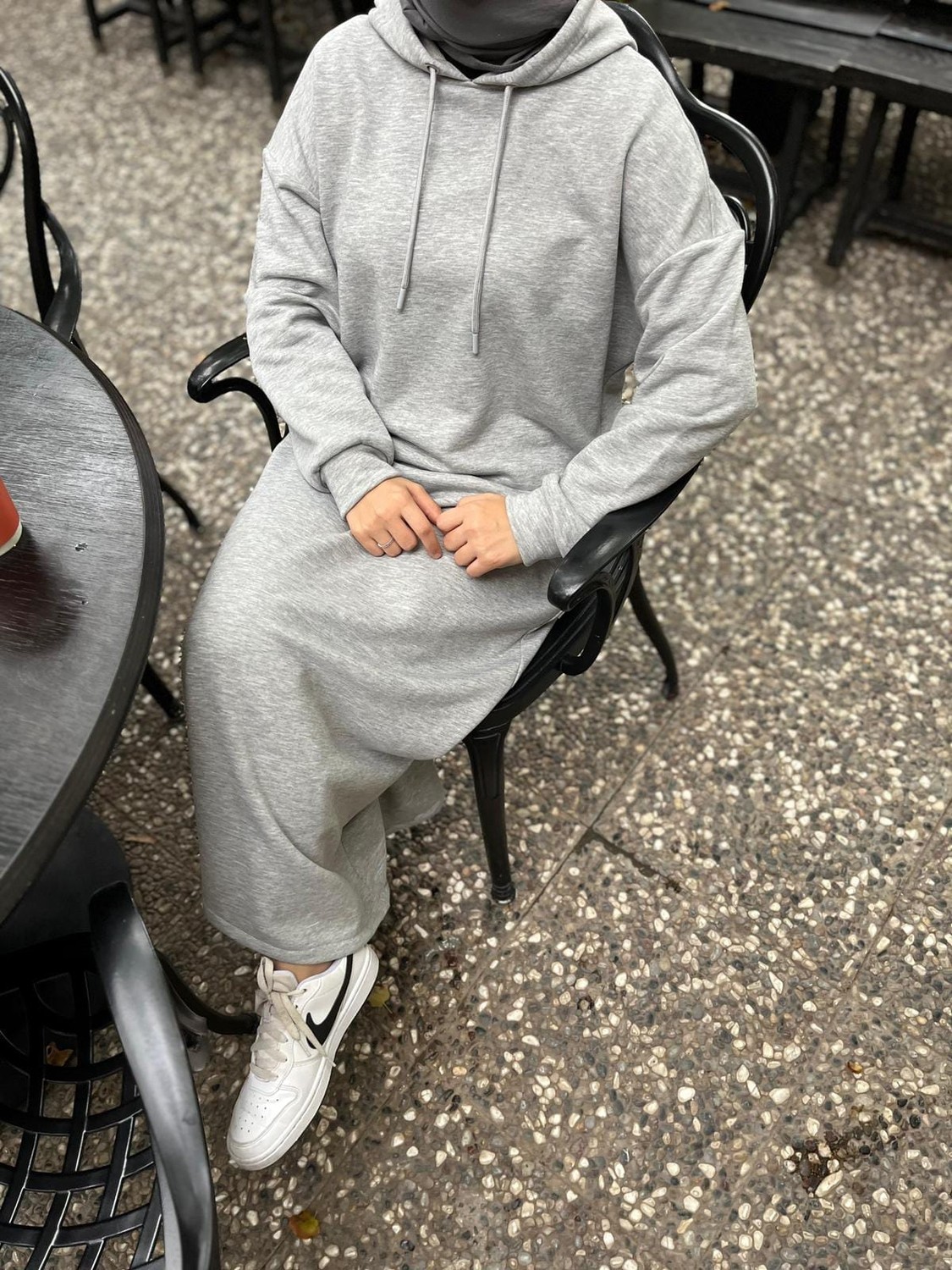 Zeynep Uyanık Kapşonlu 3 Iplik Sweat Elbise görsel 2