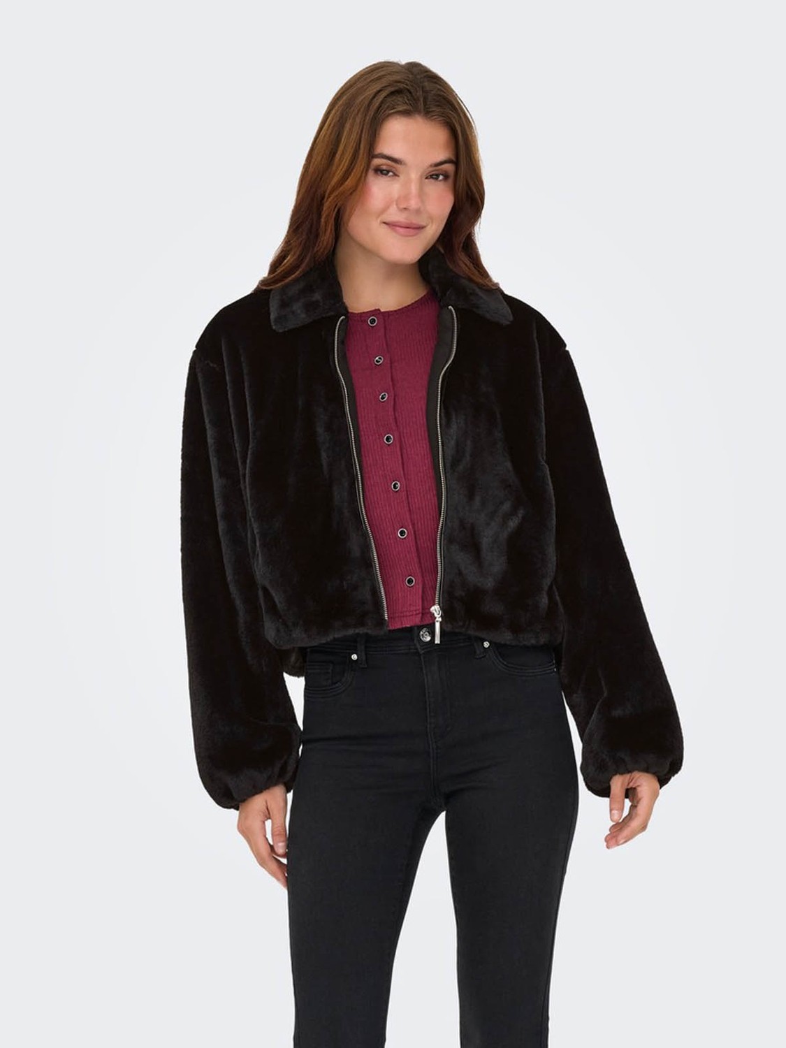 Only Onldana Faux Fur Siyah Kadın Mont 15348987