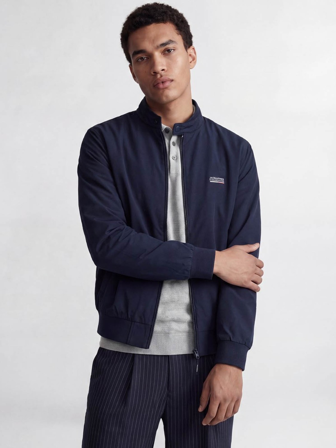 Jack & Jones Jjebrooklyn Bomber Sn Lacivert Erkek Ceket 12298825 görsel 5