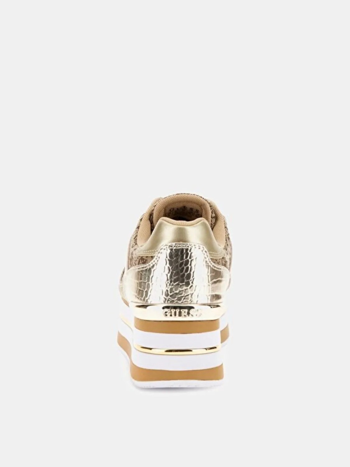 Guess Kadın Kalın Tabanlı Gold Logolu Sneaker Düz Taban ile Şık ve Rahat Ayakkabı görsel 5