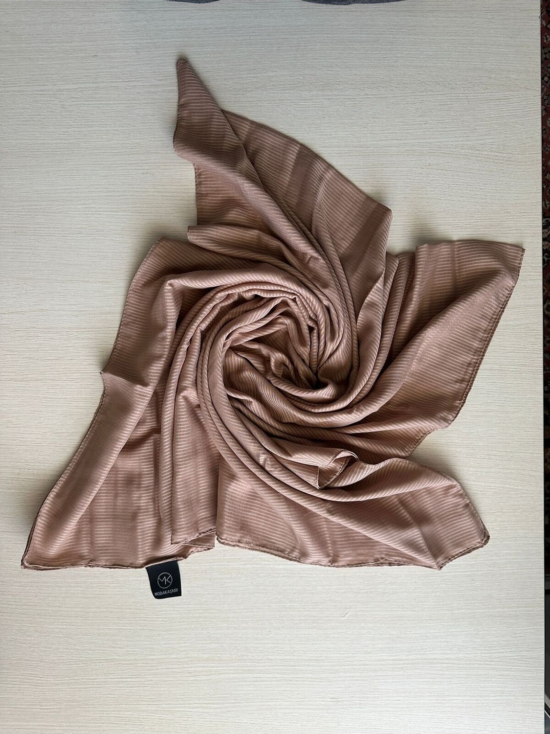 Modakaşmir Moda Kaşmir Misto Çizgili Pamuklu Şal görsel 5