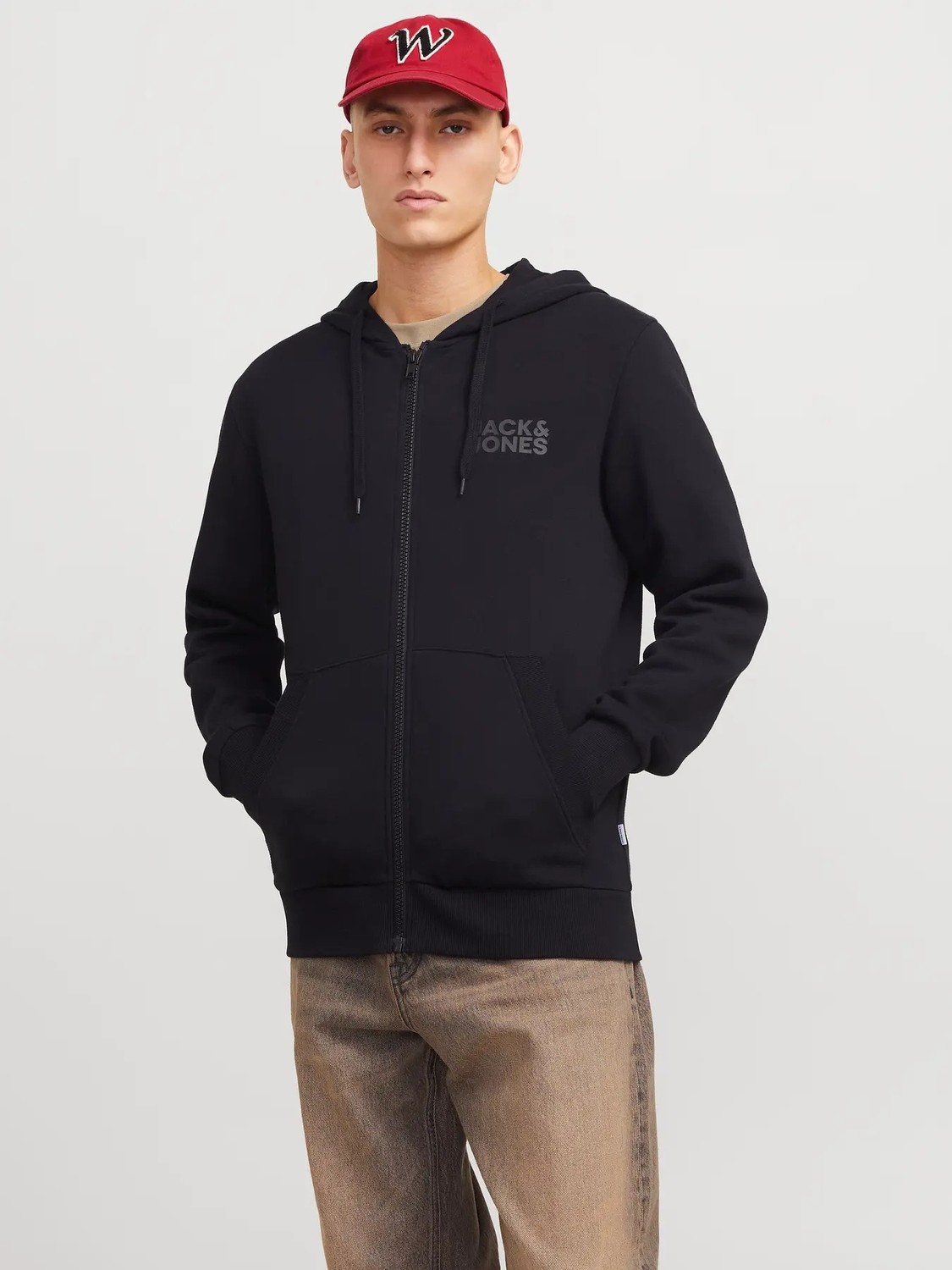 Jack & Jones Erkek Jjecorp Logolu Bej Hırka -12265177