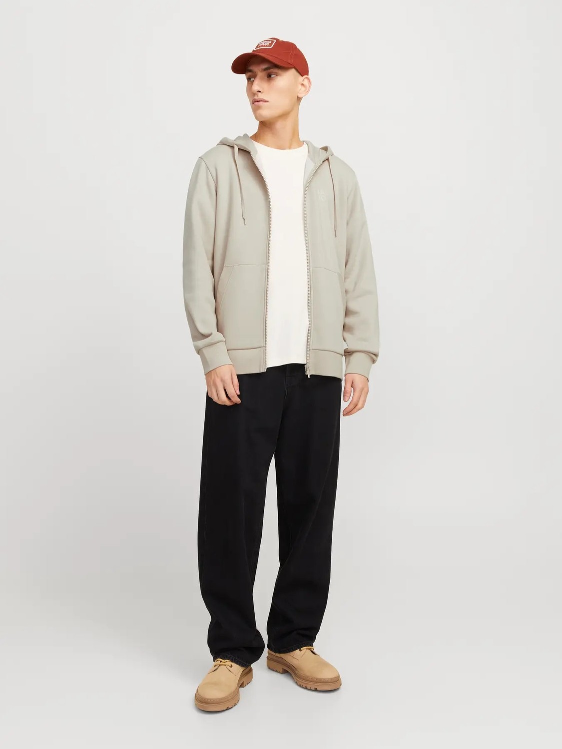 Jack & Jones Erkek Jjecorp Logolu Bej Hırka -12265177 görsel 8