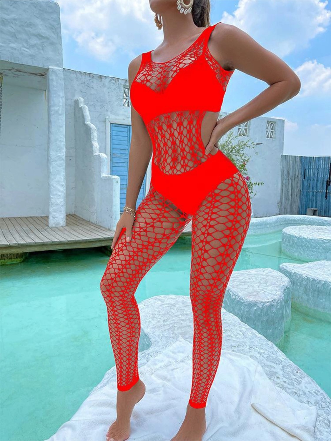 Kadın Seksi Fantazi File Çorabı Utra Esnek Büyük Beden Uygun görsel 4
