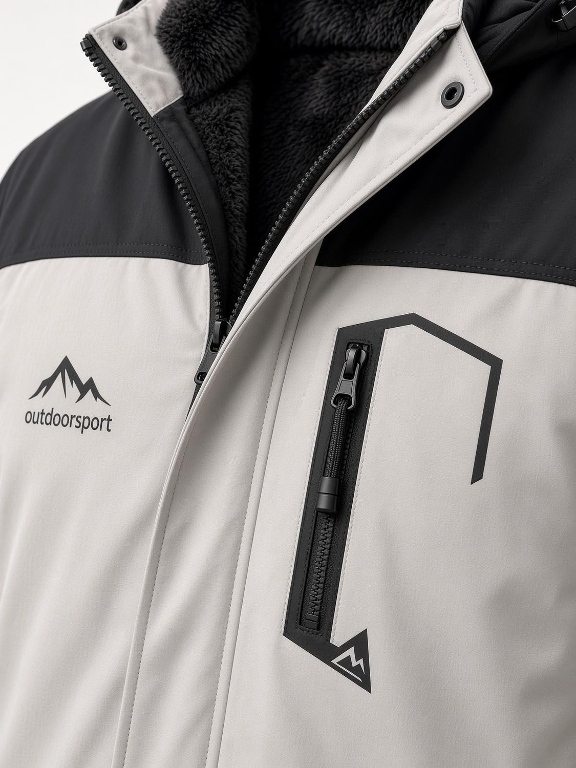 Oksit Tuc 1032 Içi Polar/kürk Astarlı Su Itici Termal Softshell Erkek Mont - Soğuk Geçirmez Spor Kaban görsel 7