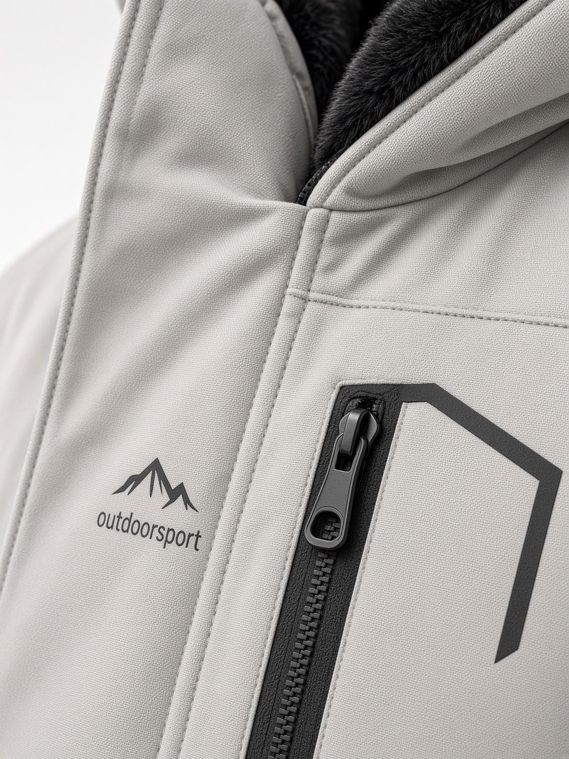 Oksit Tuc 2034 Içi Polar/kürk Astarlı Su Itici Termal Softshell Erkek Mont - Soğuk Geçirmez Spor Kaban Büyük Beden Erkek Mont görsel 3