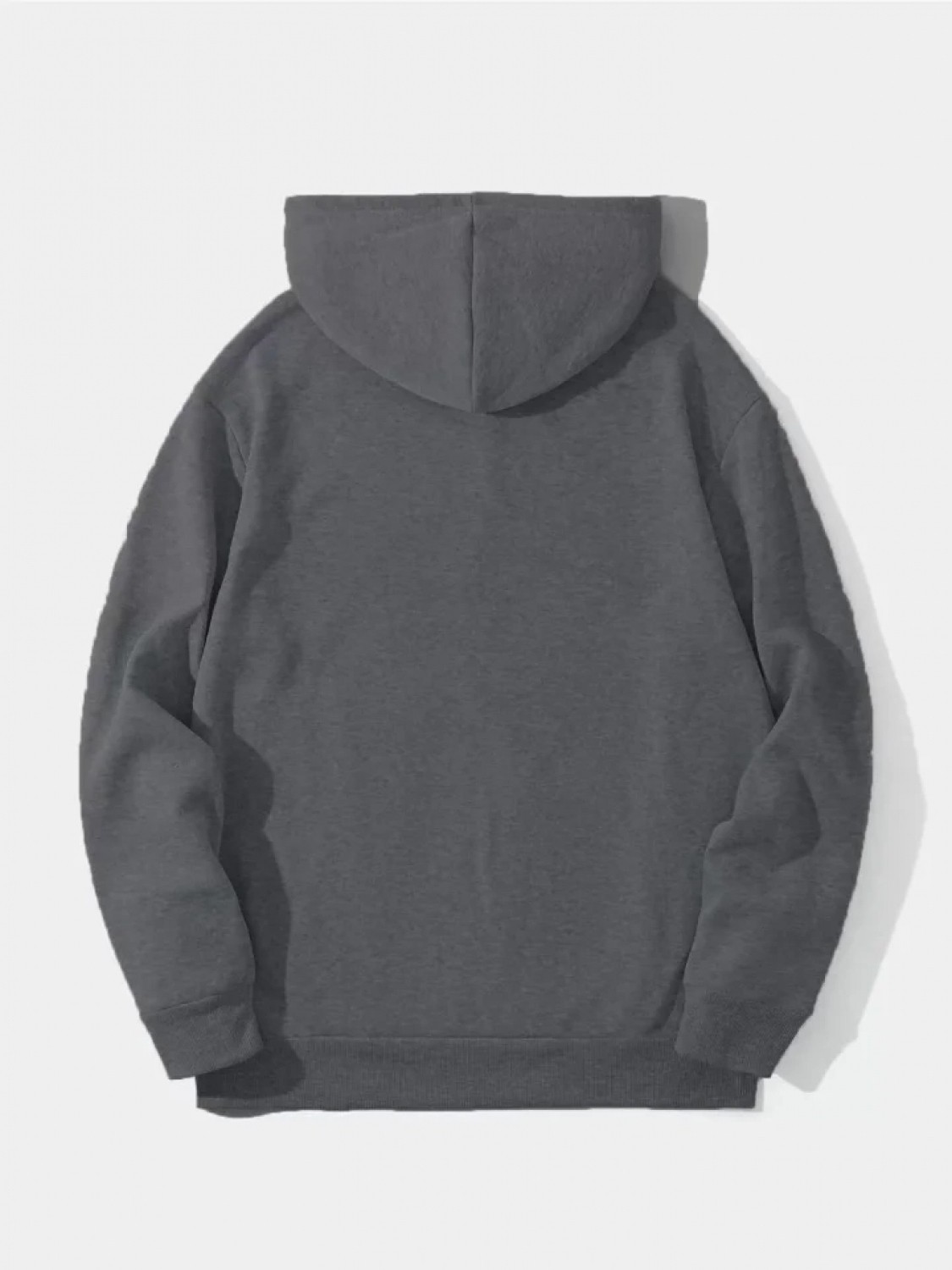 Pileli Store Erkek Düz Kapüşonlu Sweat - Füme