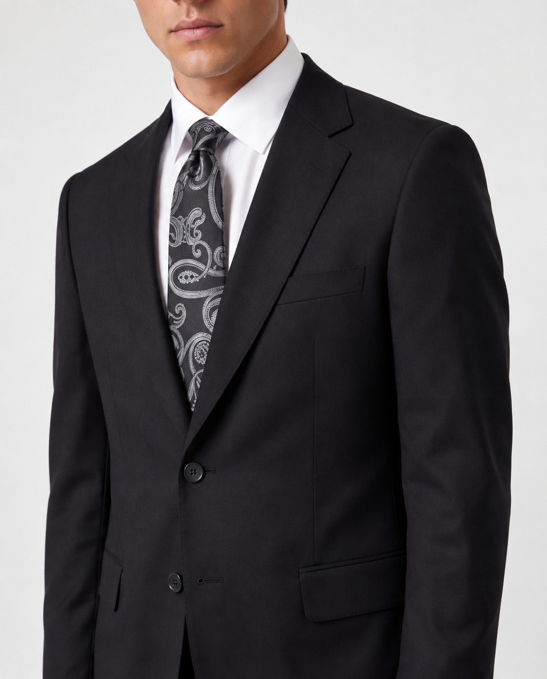 HC MEN CLASSIC Erkek Siyah Regular Fit Polyamid Klasik Takım Elbise