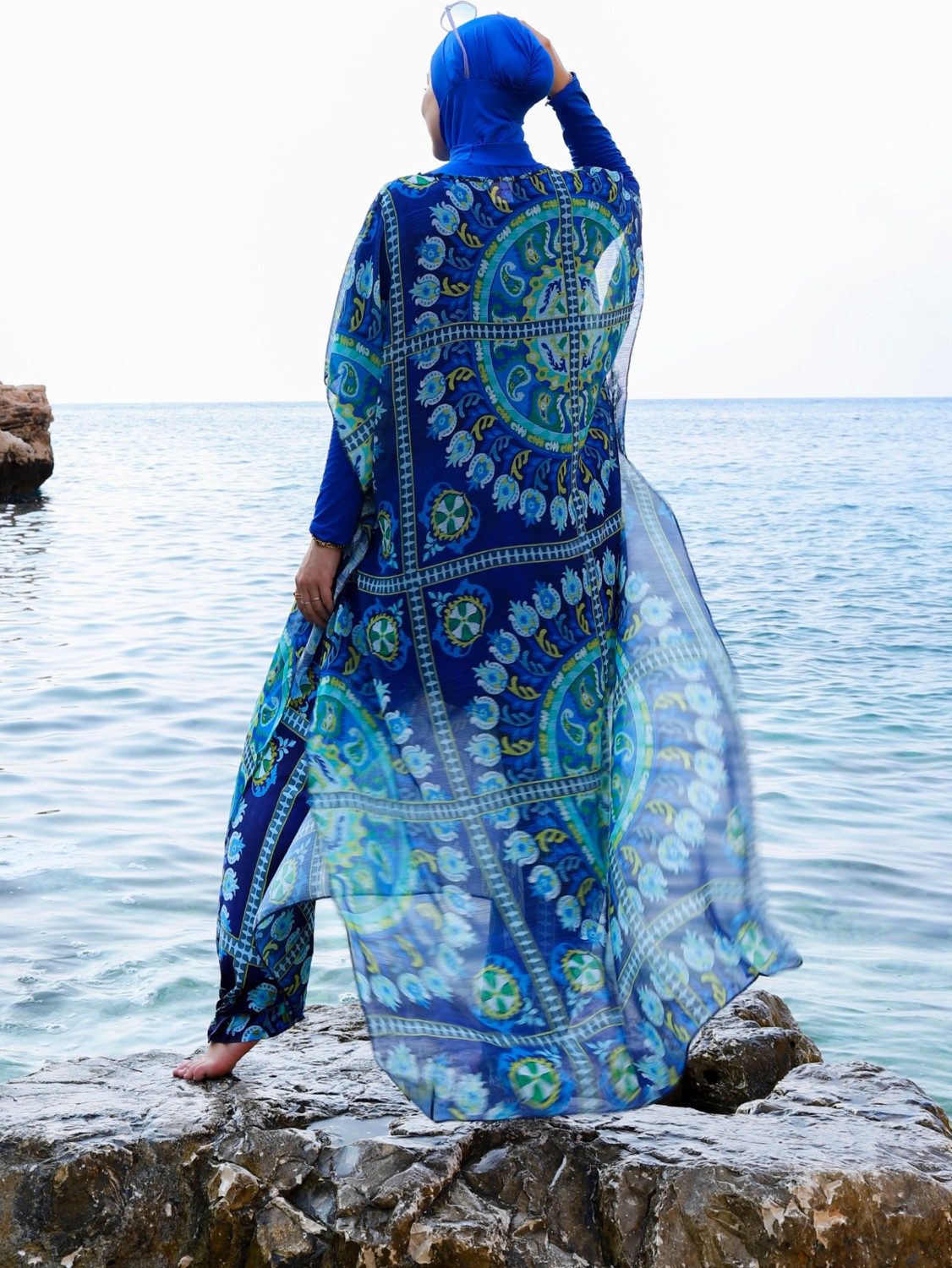 Remsa Mayo Mayo Üzerine Tek Pareo Kaftan 900-301-P görsel 3