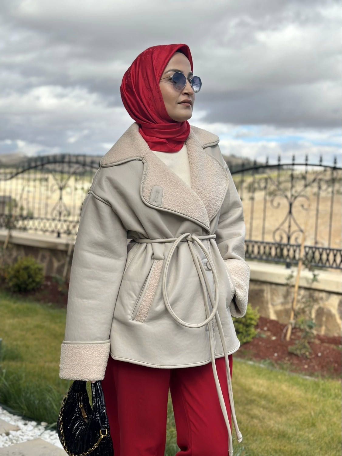 Olla Collection Kışlık Deri Detaylı Mont Kaban
