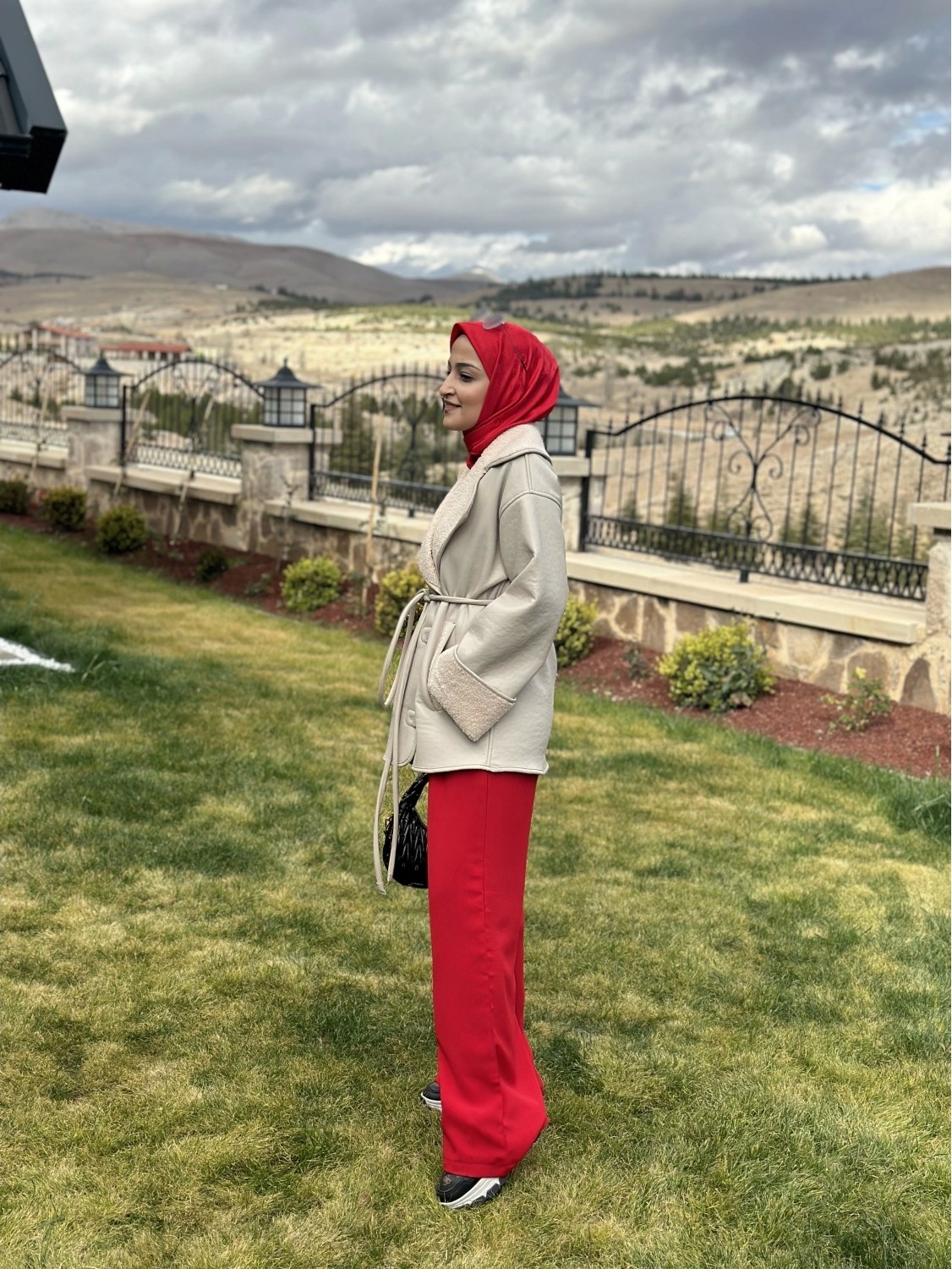 Olla Collection Kışlık Deri Detaylı Mont Kaban görsel 3