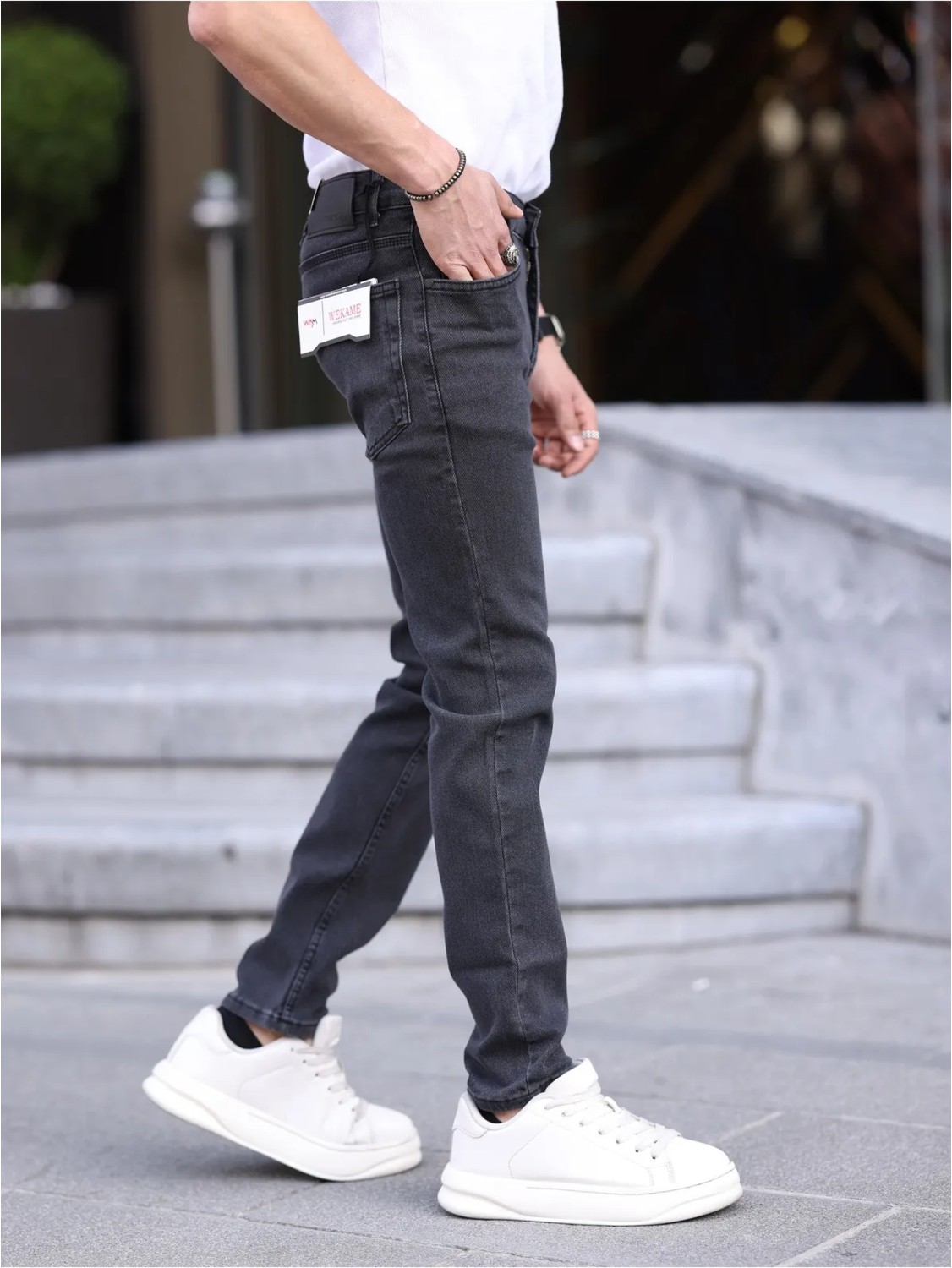 Wkm Erkek Slim Fit Casual Likralı Kot Pantolon görsel 3