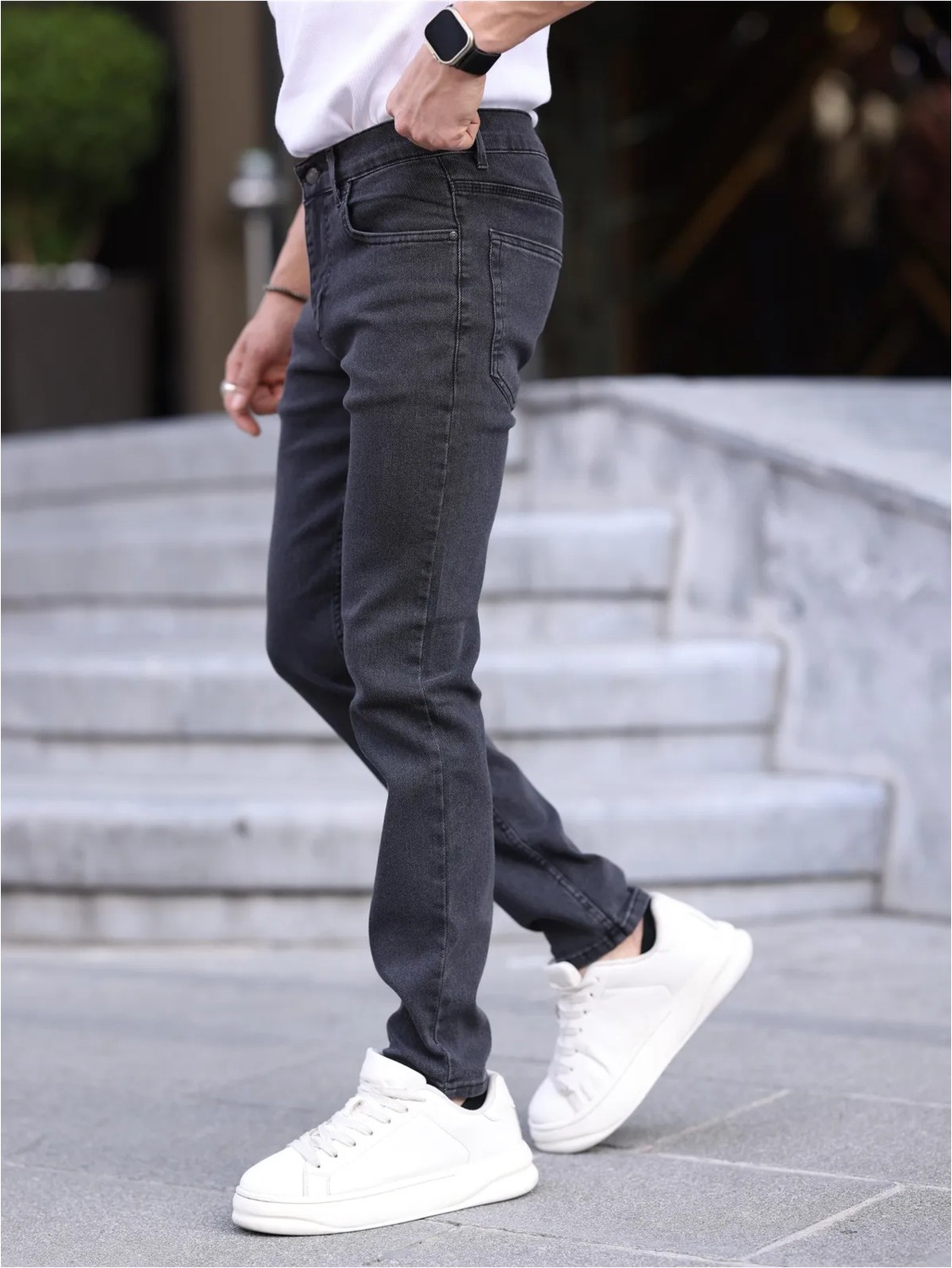 Wkm Erkek Slim Fit Casual Likralı Kot Pantolon görsel 4