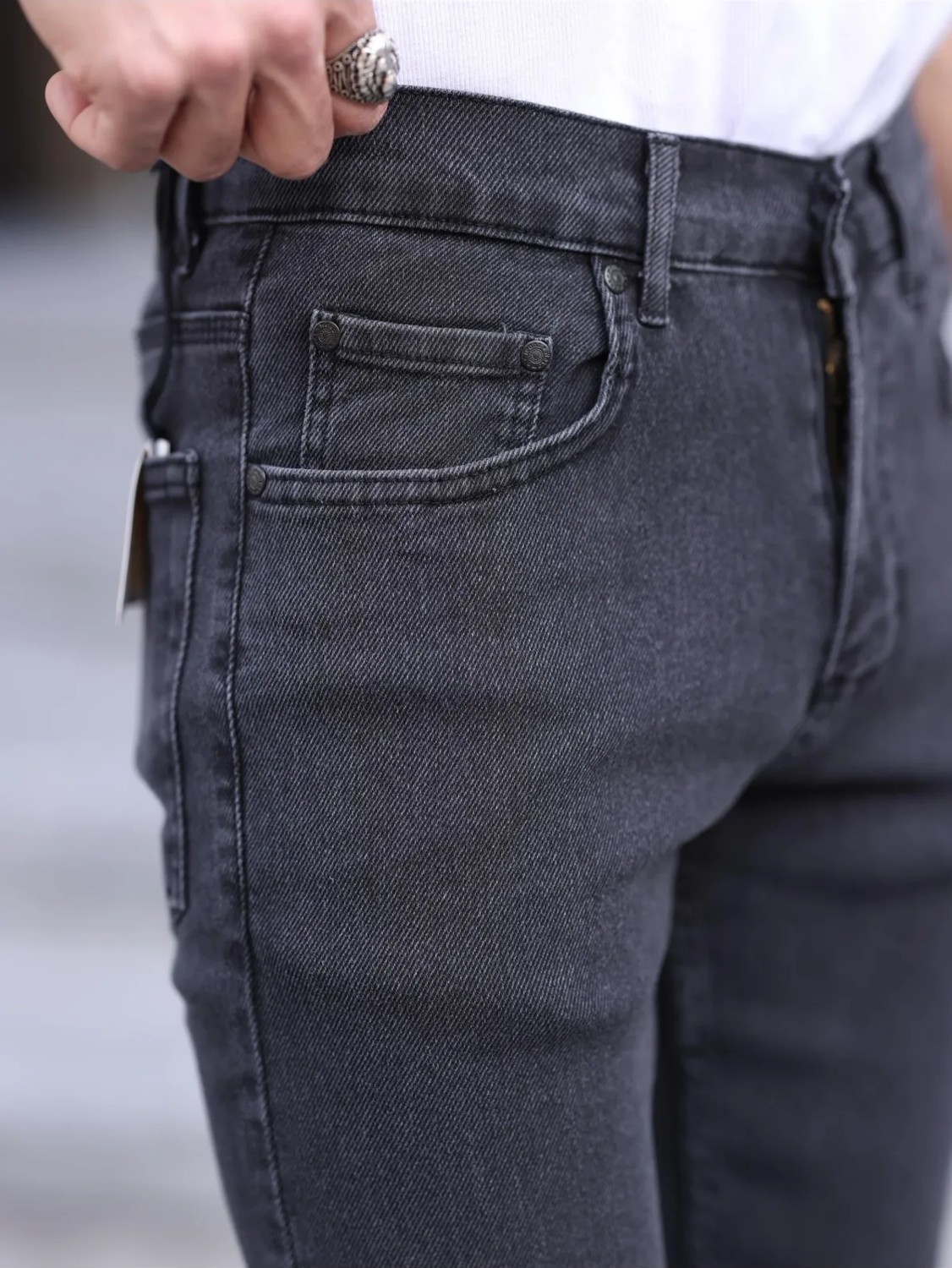 Wkm Erkek Slim Fit Casual Likralı Kot Pantolon görsel 5