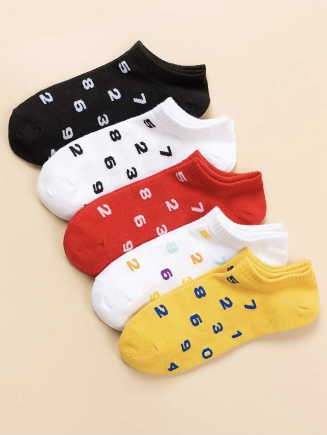 Black Arden Socks Karışık Desenli Patik Çorap 5 Çift