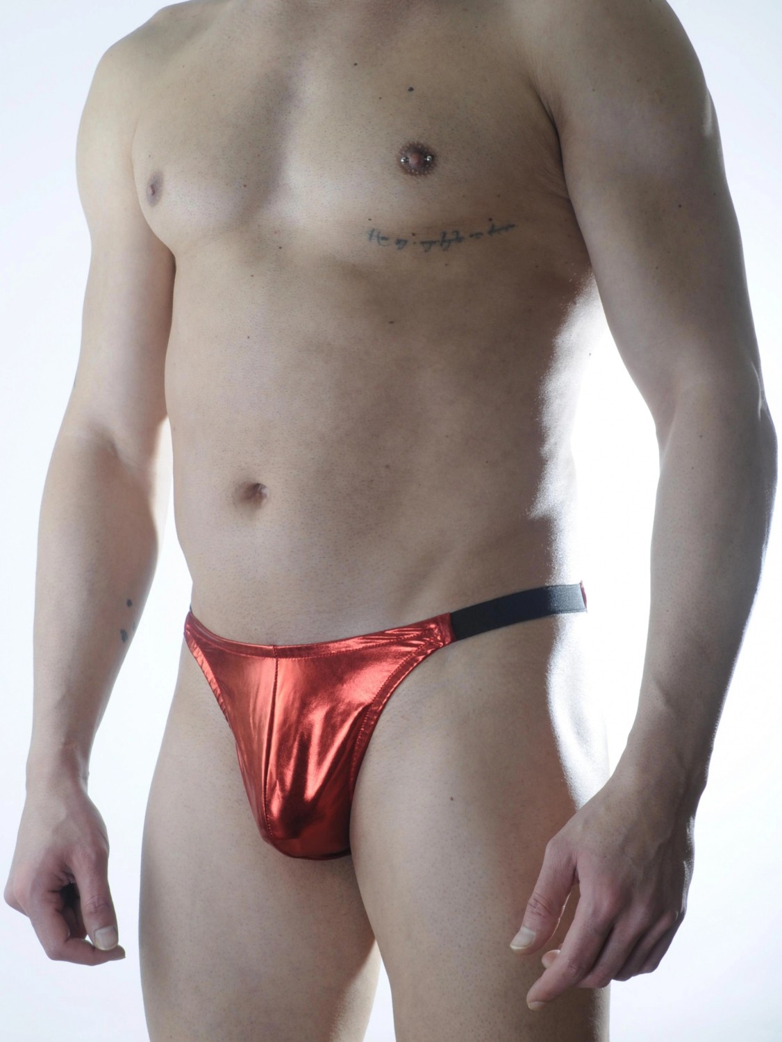 Çamaşır Kenti Erkek Kırmızı Lame Brazillian Slip