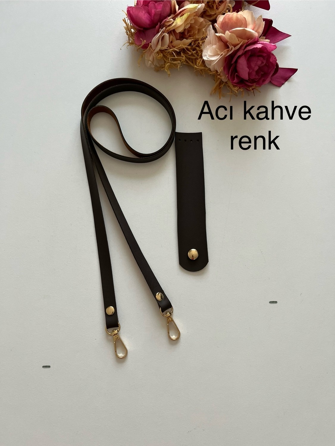 ZG Hobi Aksesuar Örgü Çantalar Için Suni Deriden Çıt Kapak ve Askı Kiti görsel 3