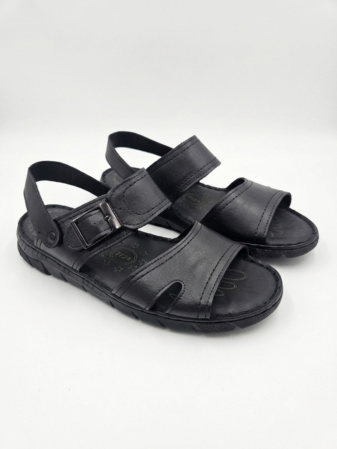 Ern Shoes Içi Dışı Hakiki Deri Ortopedik Erkek Terlik Sandalet görsel 2